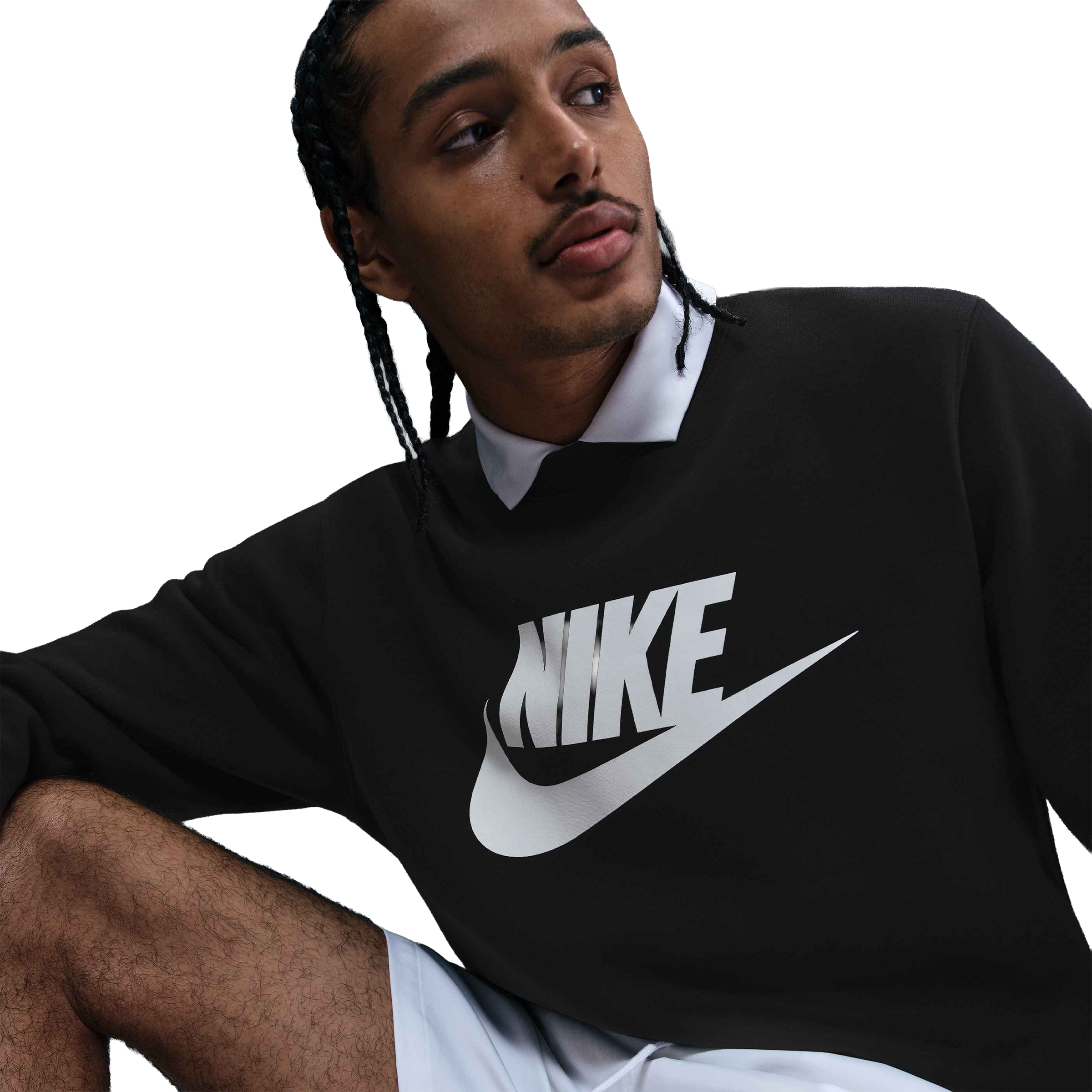 Nike Sportswear Club  Graphic Fleece Crew-Neck Top