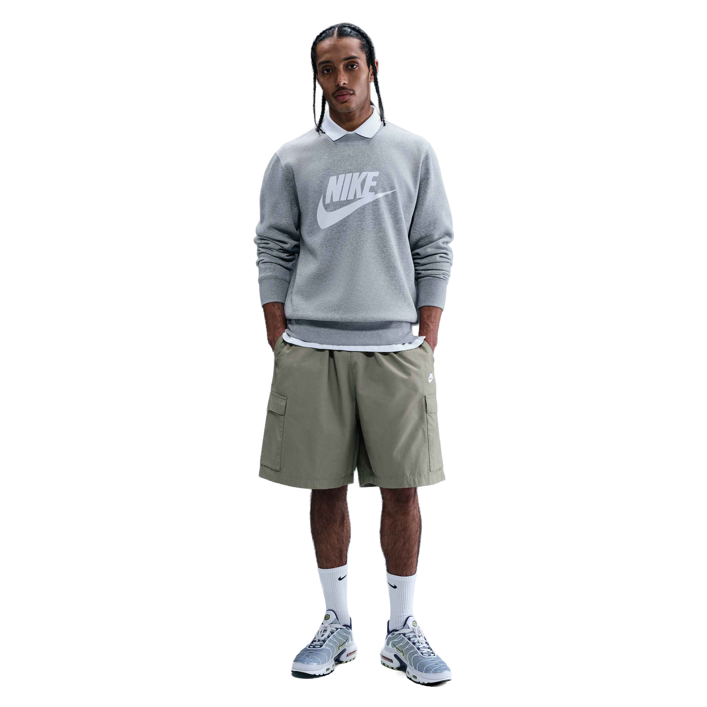 Nike Sportswear Club  Graphic Fleece Crew-Neck Top