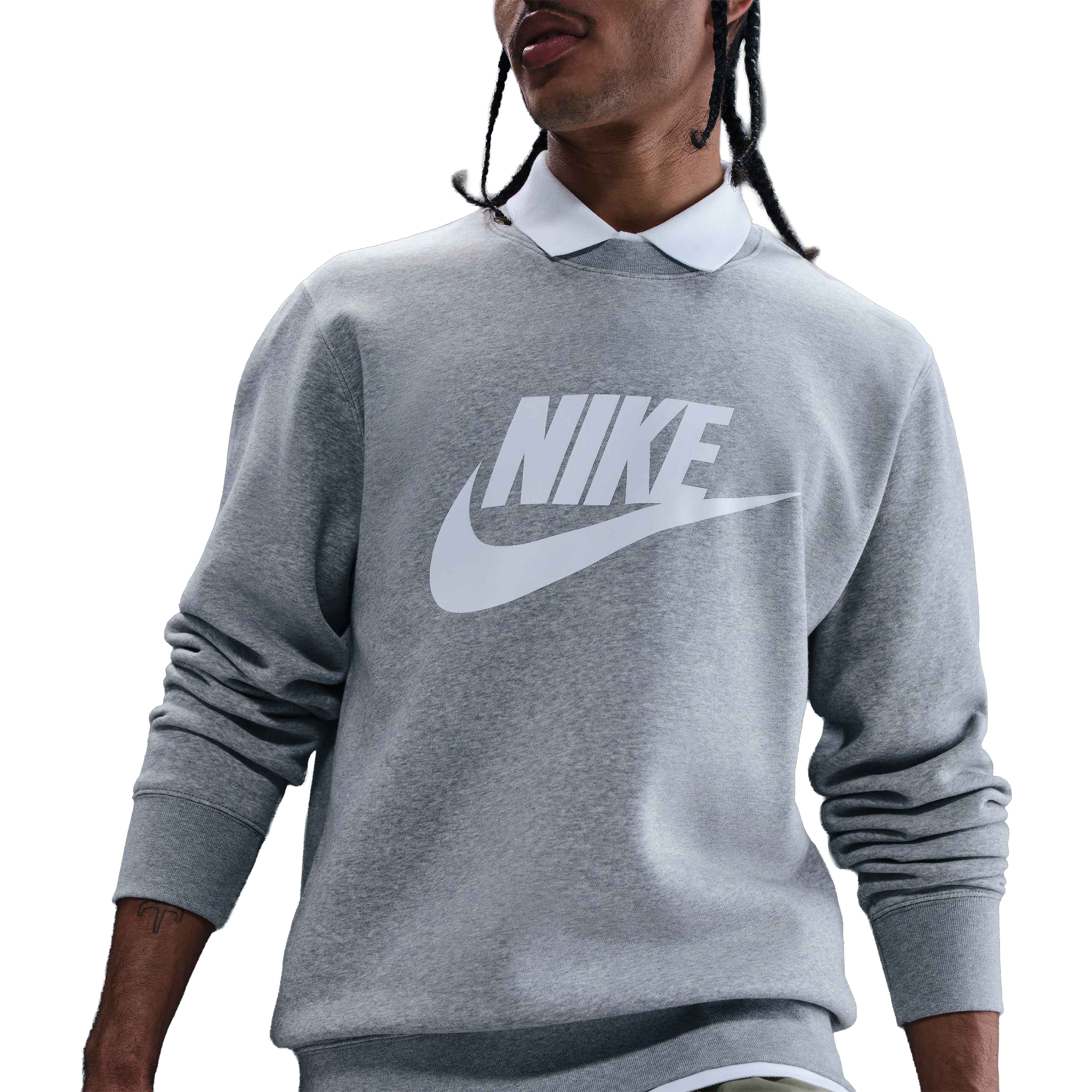 Nike Sportswear Club  Graphic Fleece Crew-Neck Top