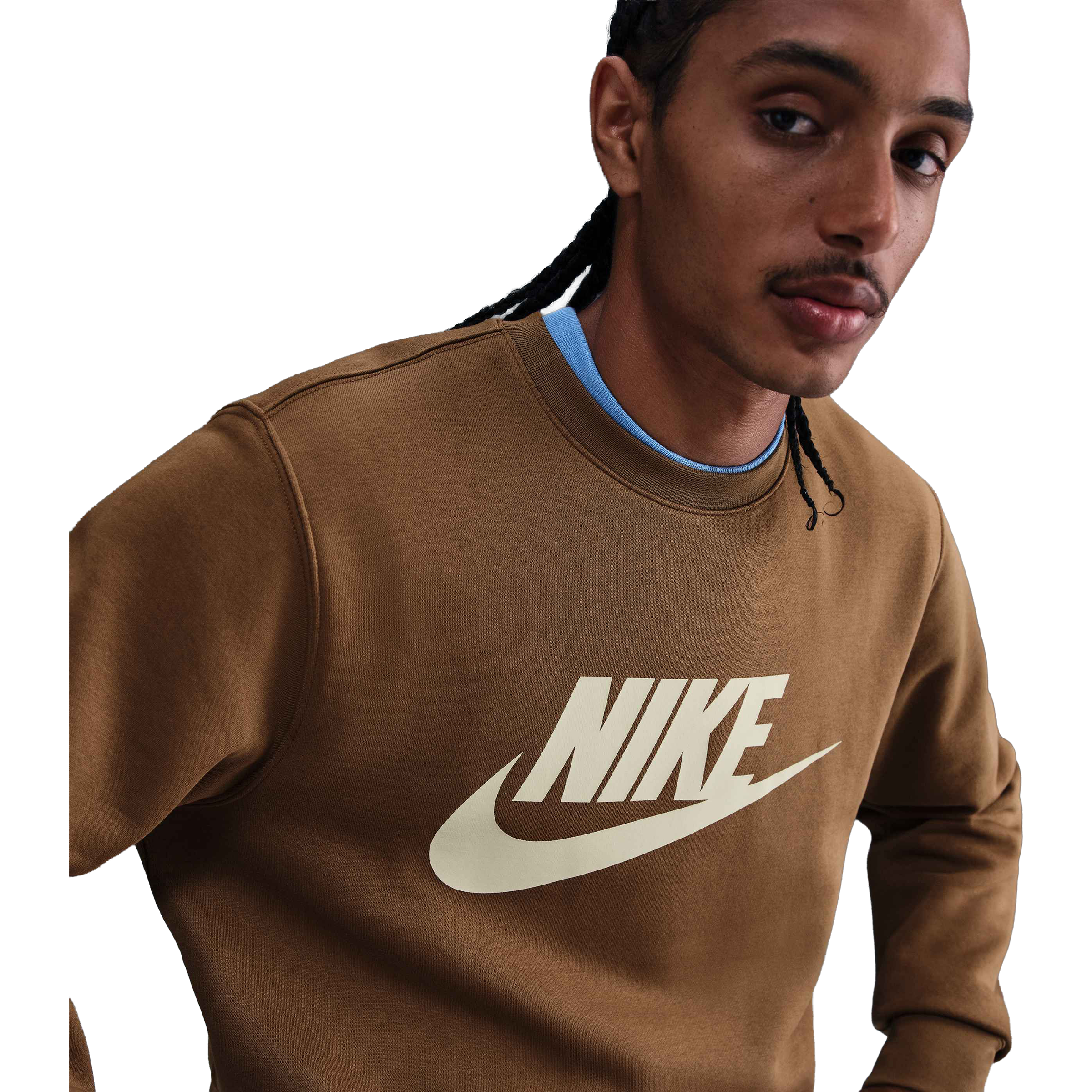 Nike Sportswear Club  Graphic Fleece Crew-Neck Top