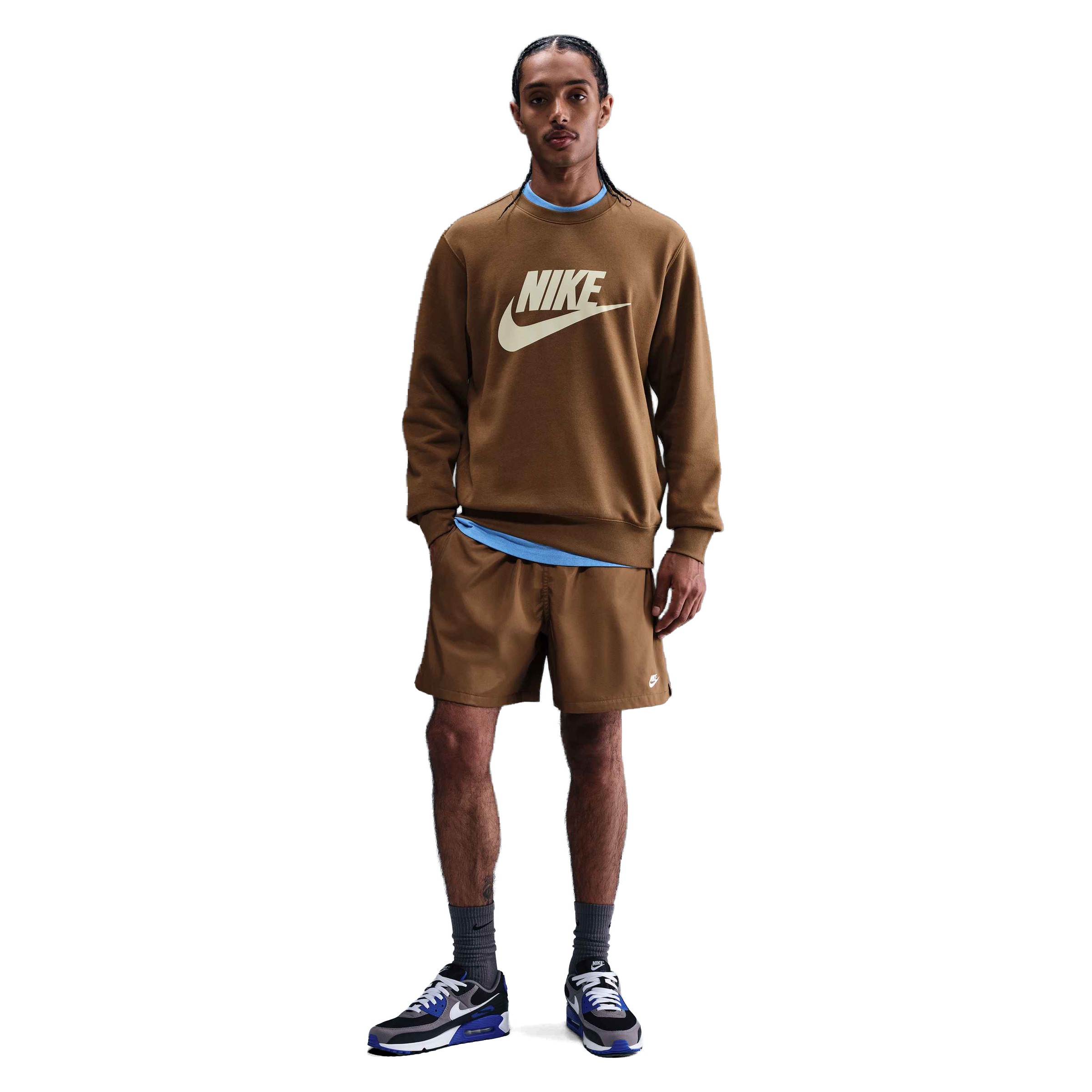 Nike Sportswear Club  Graphic Fleece Crew-Neck Top