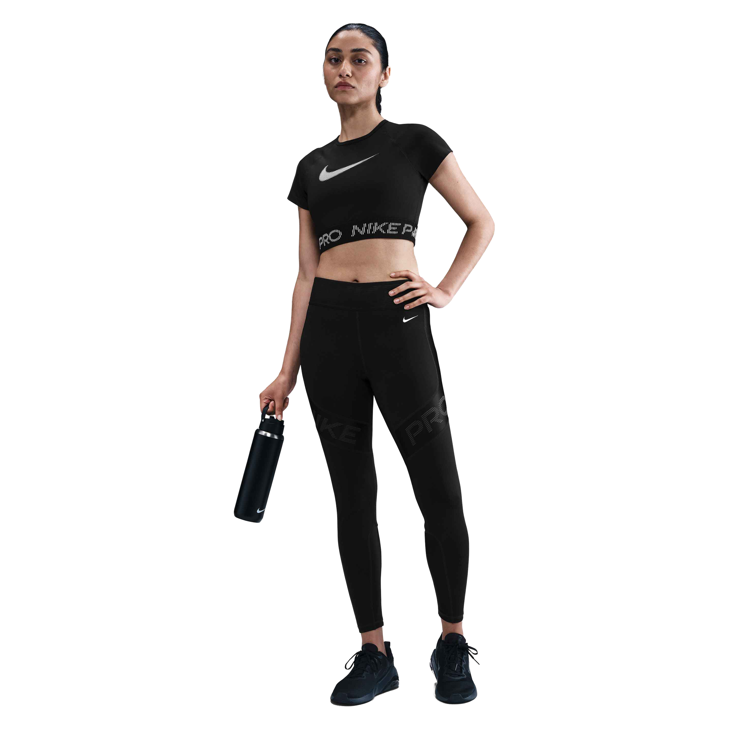 Nike Pro Dri-FIT Short-Sleeve Graphic Cropped Top