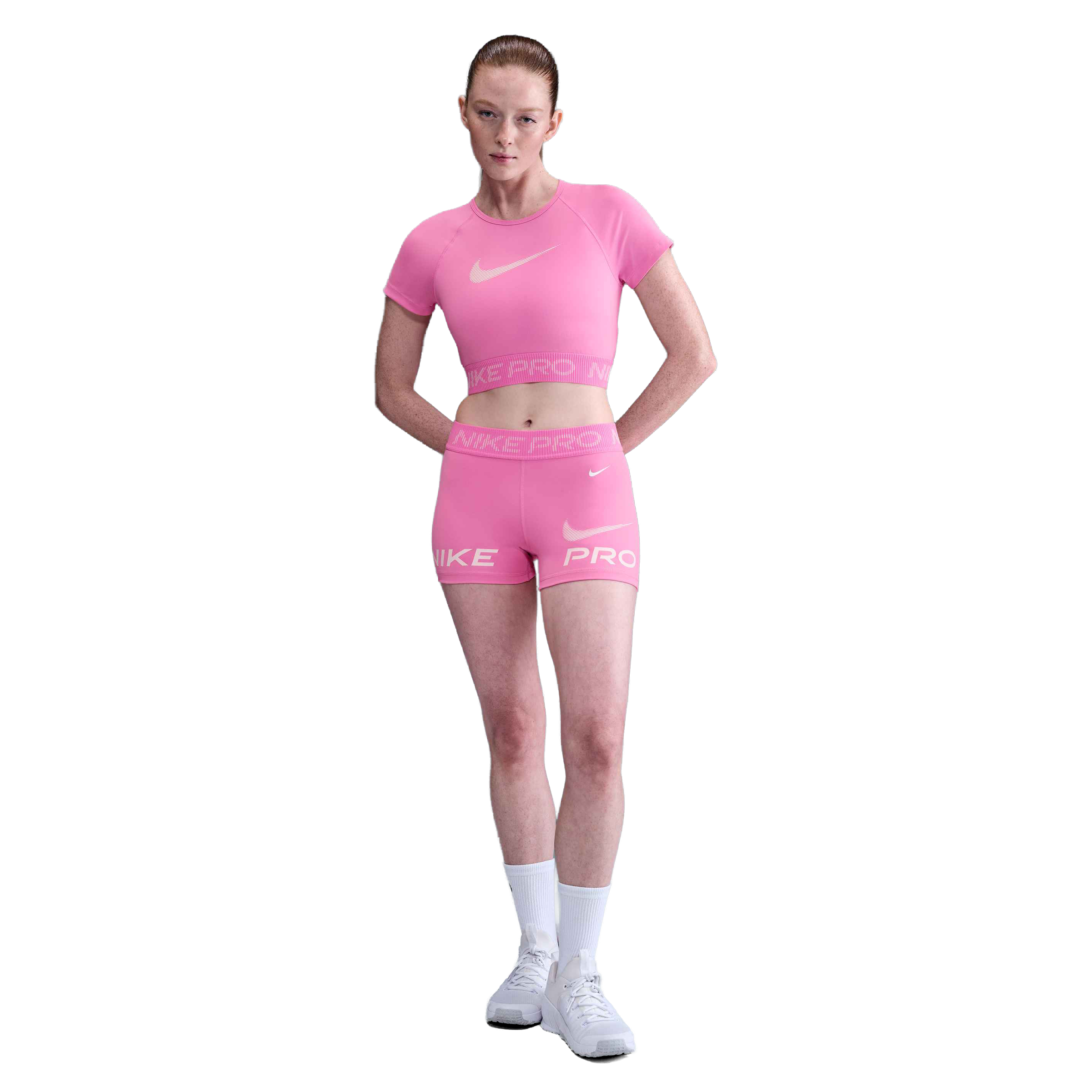 Nike Pro Dri-FIT Short-Sleeve Graphic Cropped Top