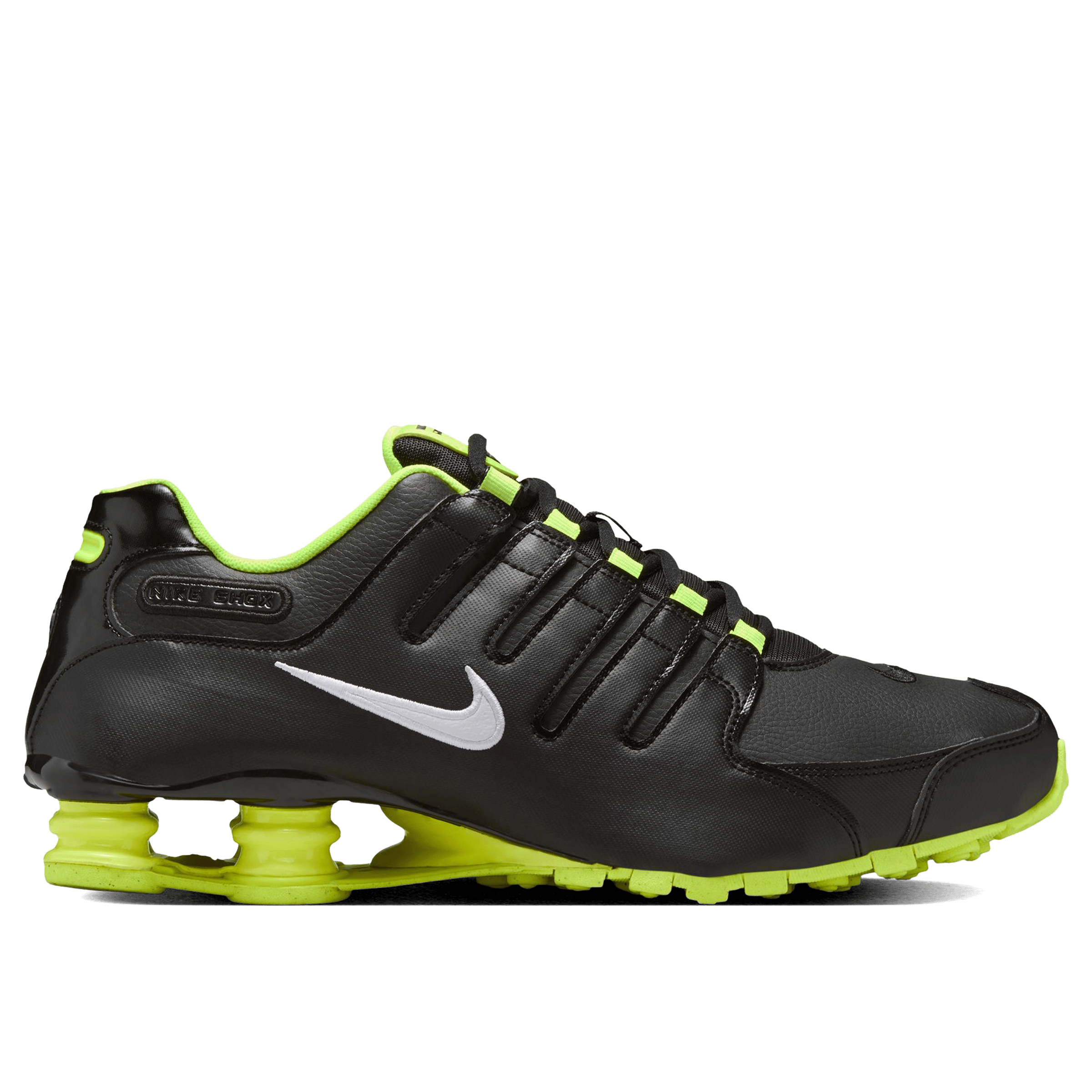 Nike Mens Shox NZ Shoes Black/White-Volt | Sports Direct Australia
