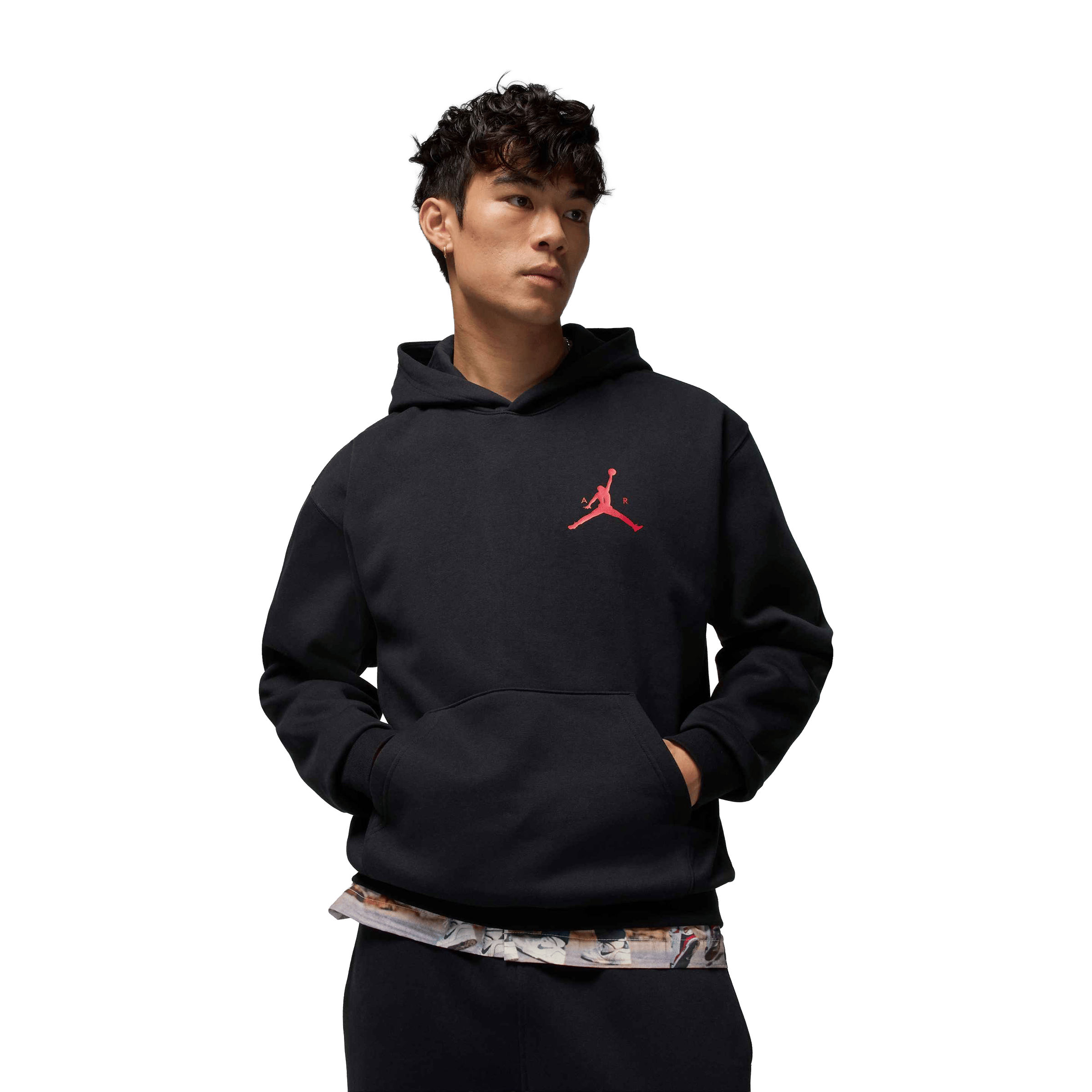 Nike Jordan Jumpman Fleece Pullover Hoodie Black/Gym Red | Sports ...