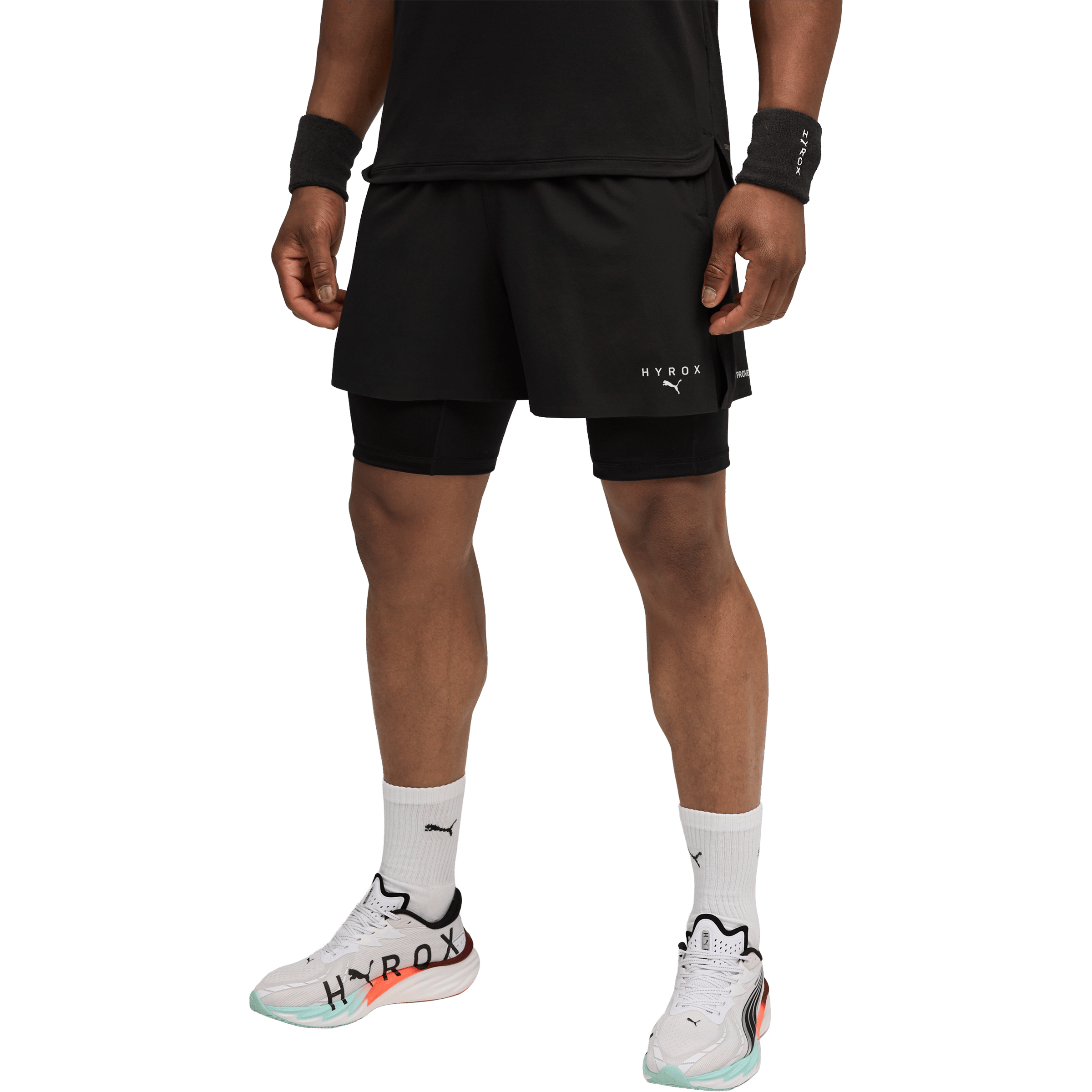 Mens Puma Puma x Hyrox 2in1 5" Training Shorts