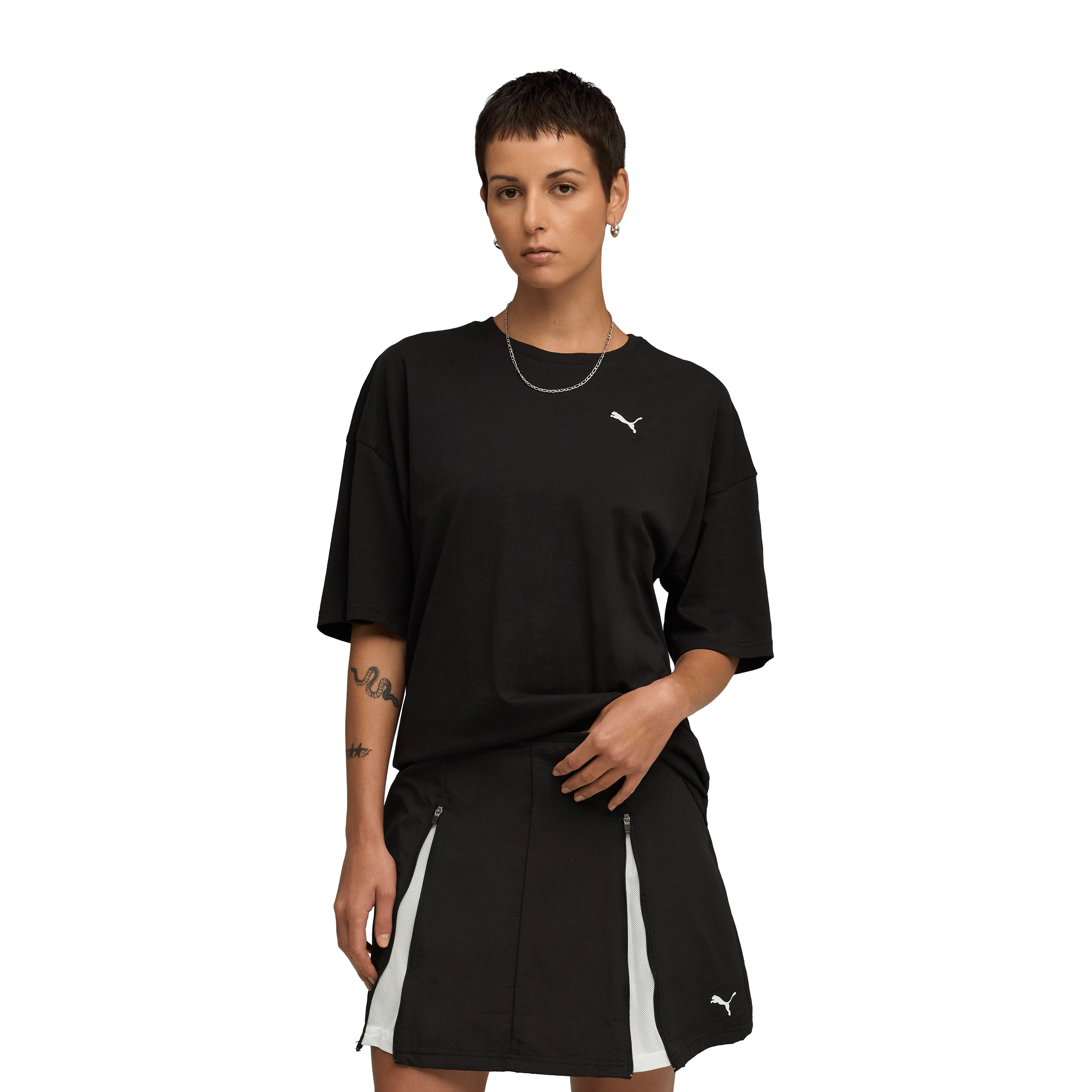 Womens Puma Wardrobe Essentials Oversized Tee