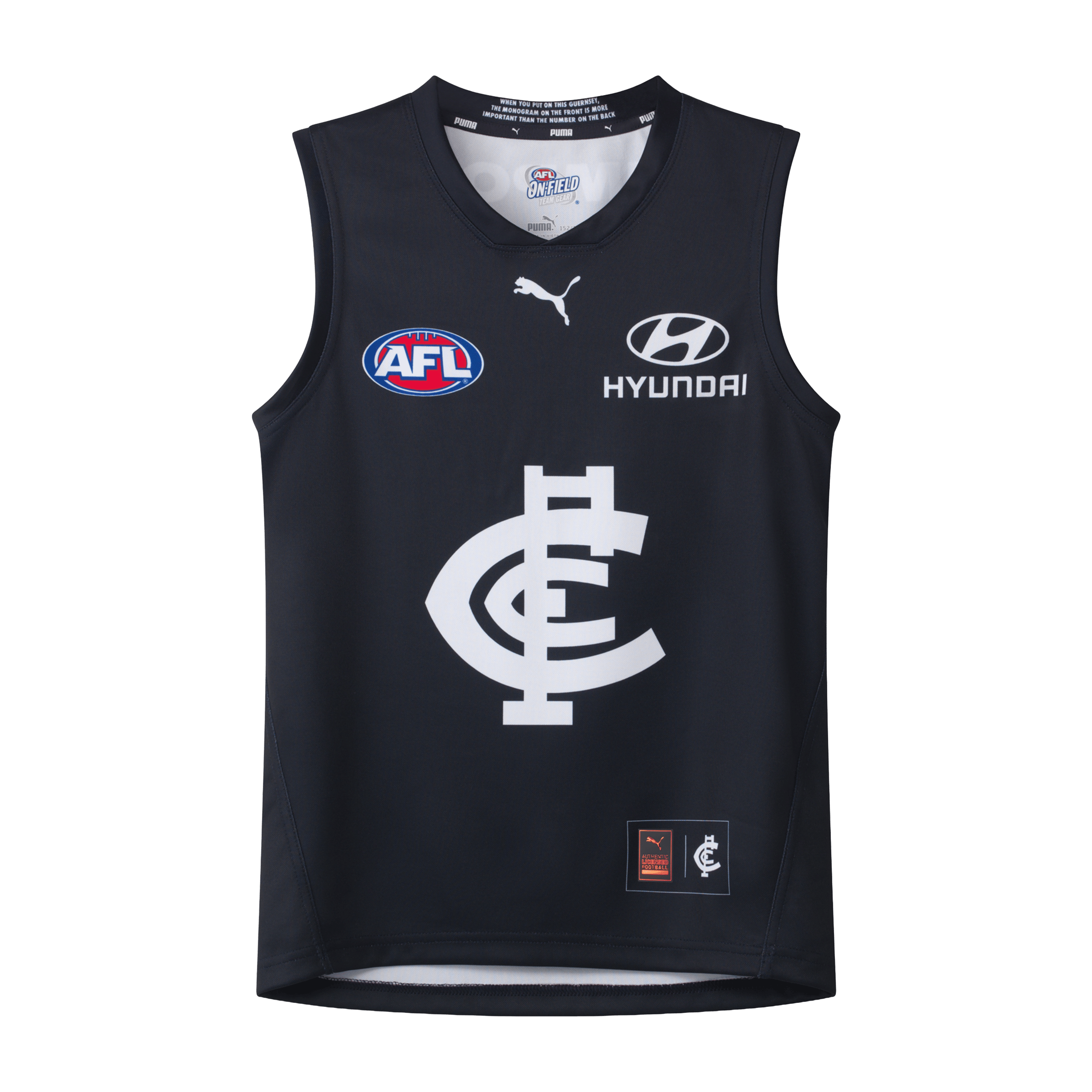 Kids Puma AFL Carlton Blues 2025 Authentic Home Guernsey
