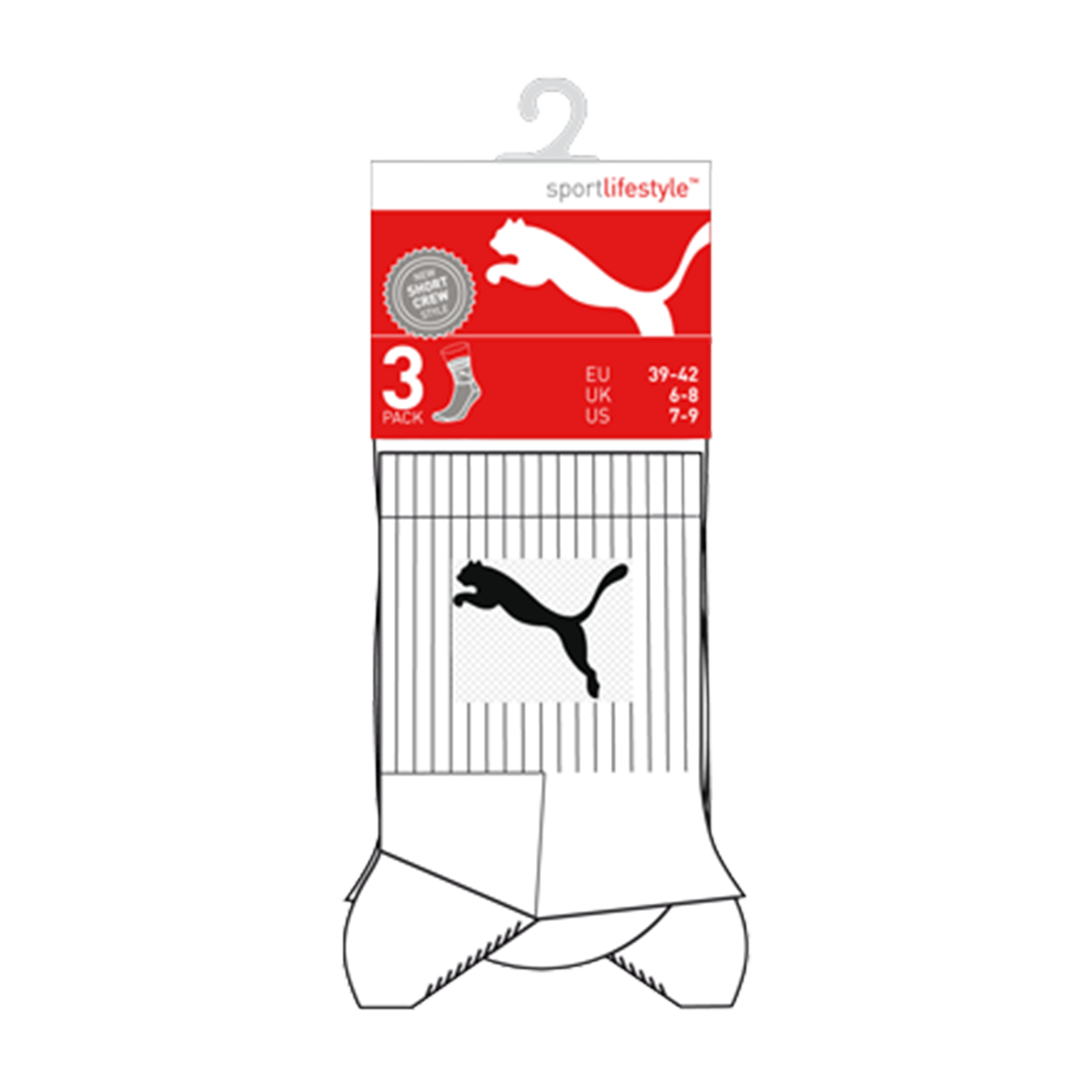 Puma (3pk) Short Crew Socks