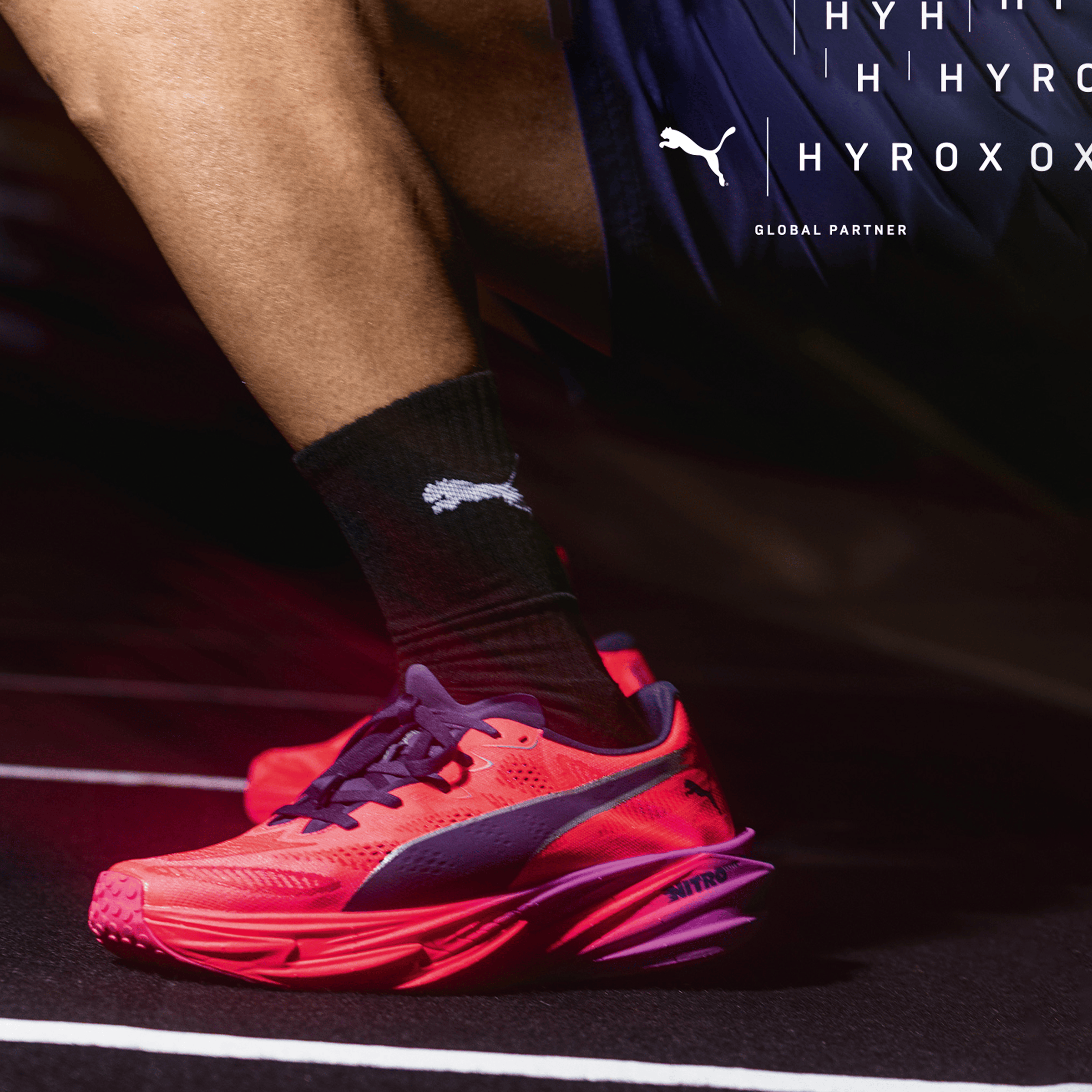 Puma Mens Deviate Nitro 4 Elite x Hyrox Running Shoes Pure