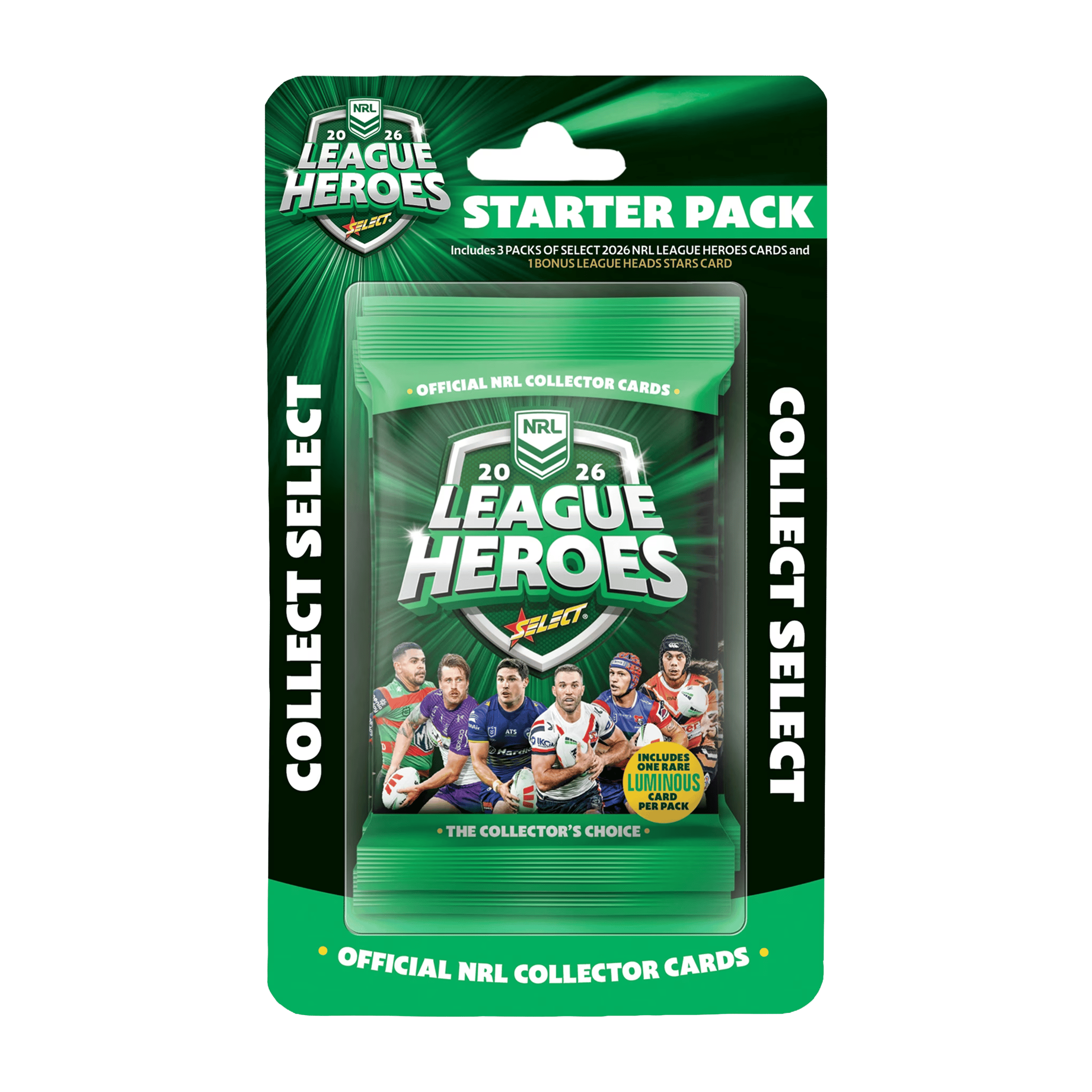 Select Cards NRL 2026 League Heroes Starter Hanger Pack