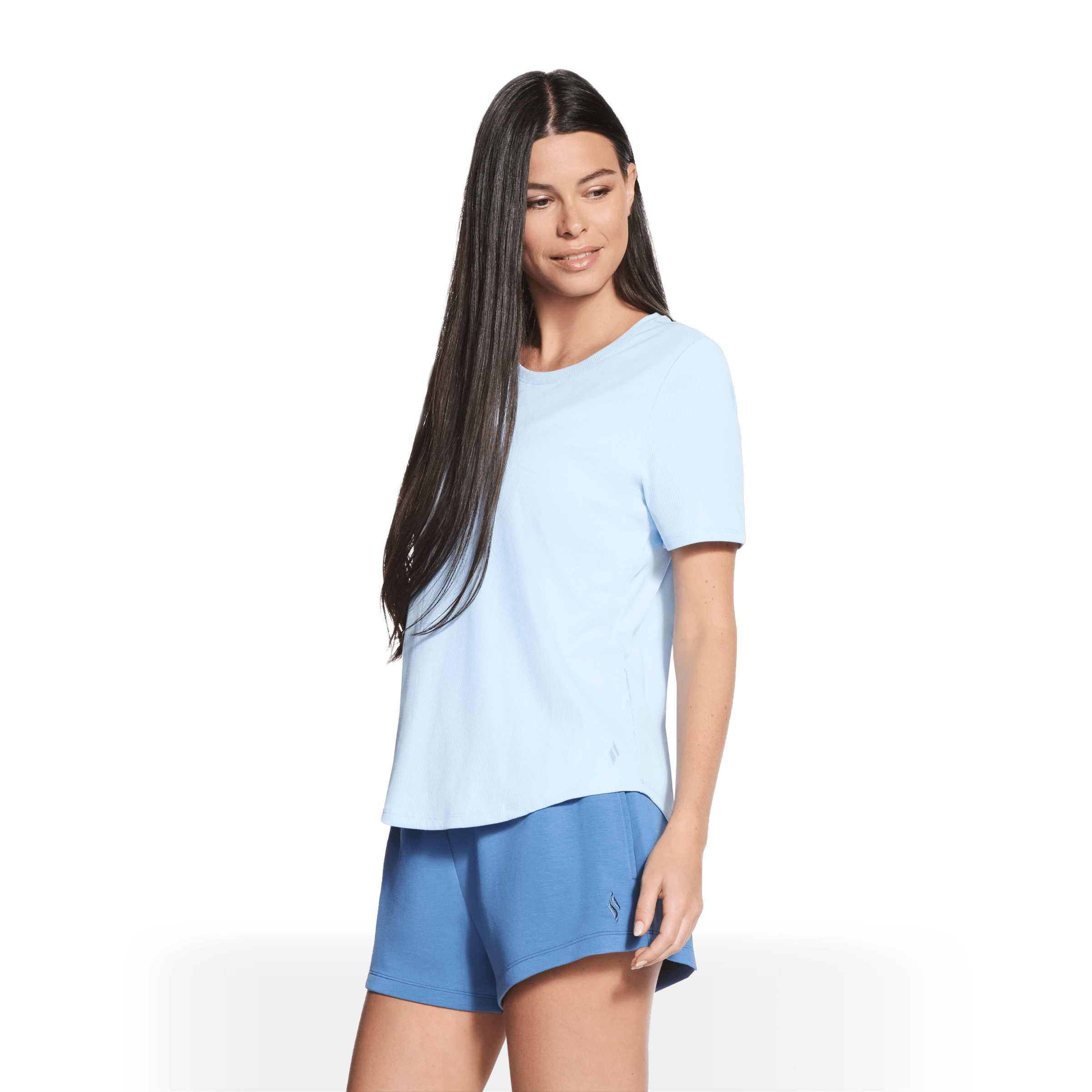 Womens Skechers GO WALK Luxe Rib Tee