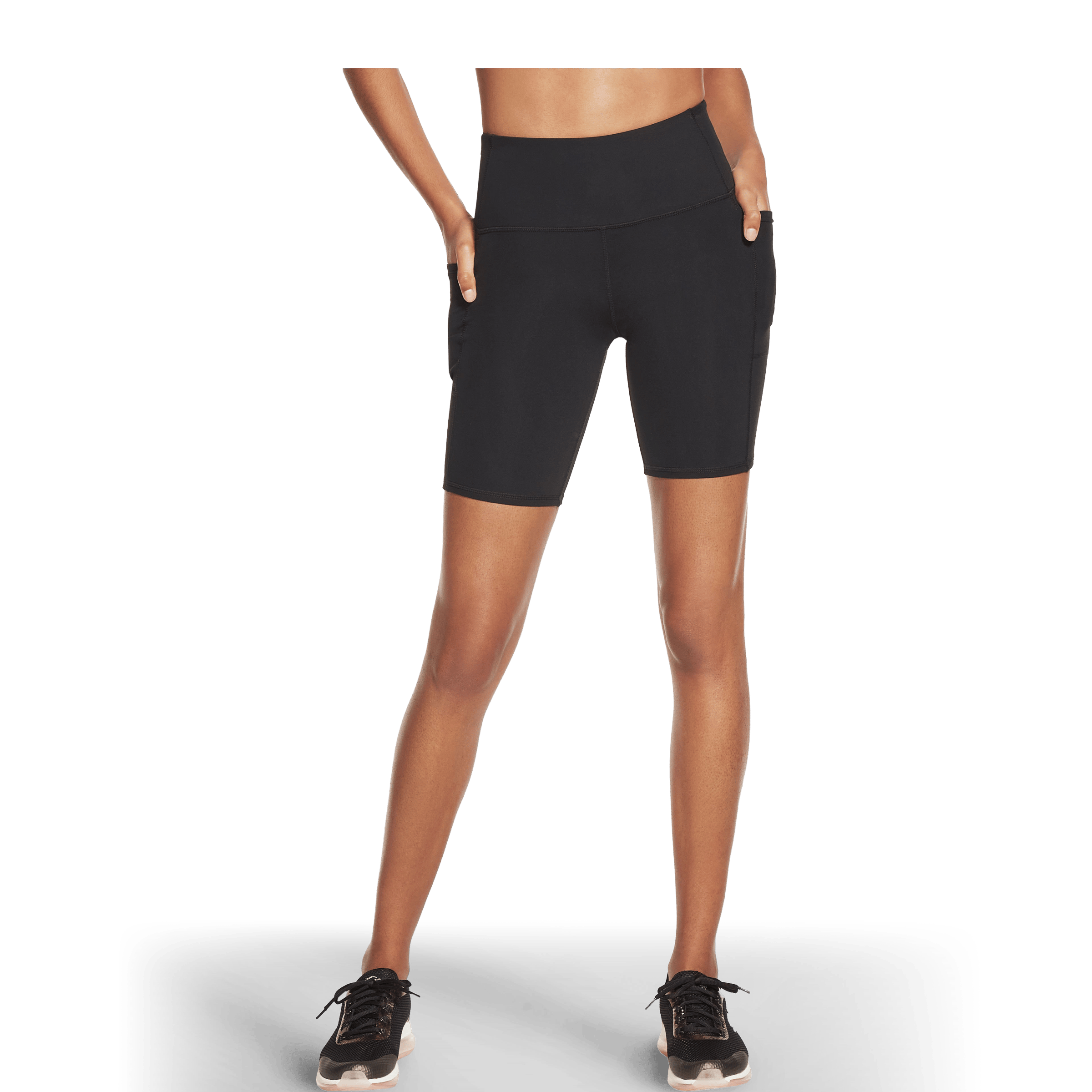 Womens Skechers GOwalk High Waisted 8" Walk Shorts