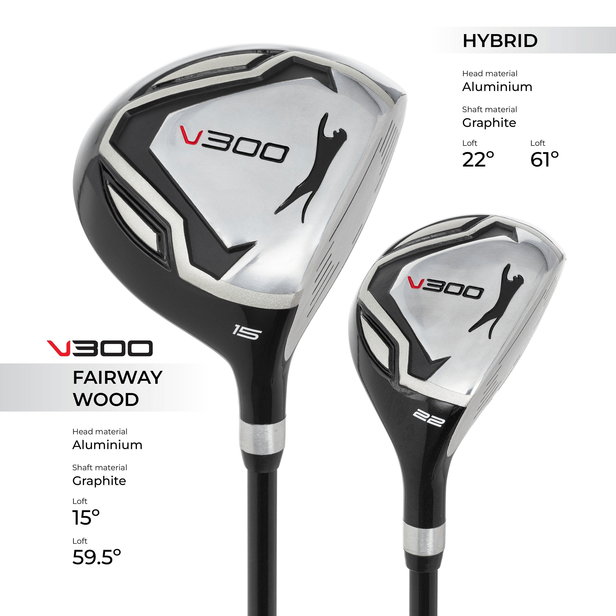 Slazenger V300 (R/H) Golf Set with Stand Bag