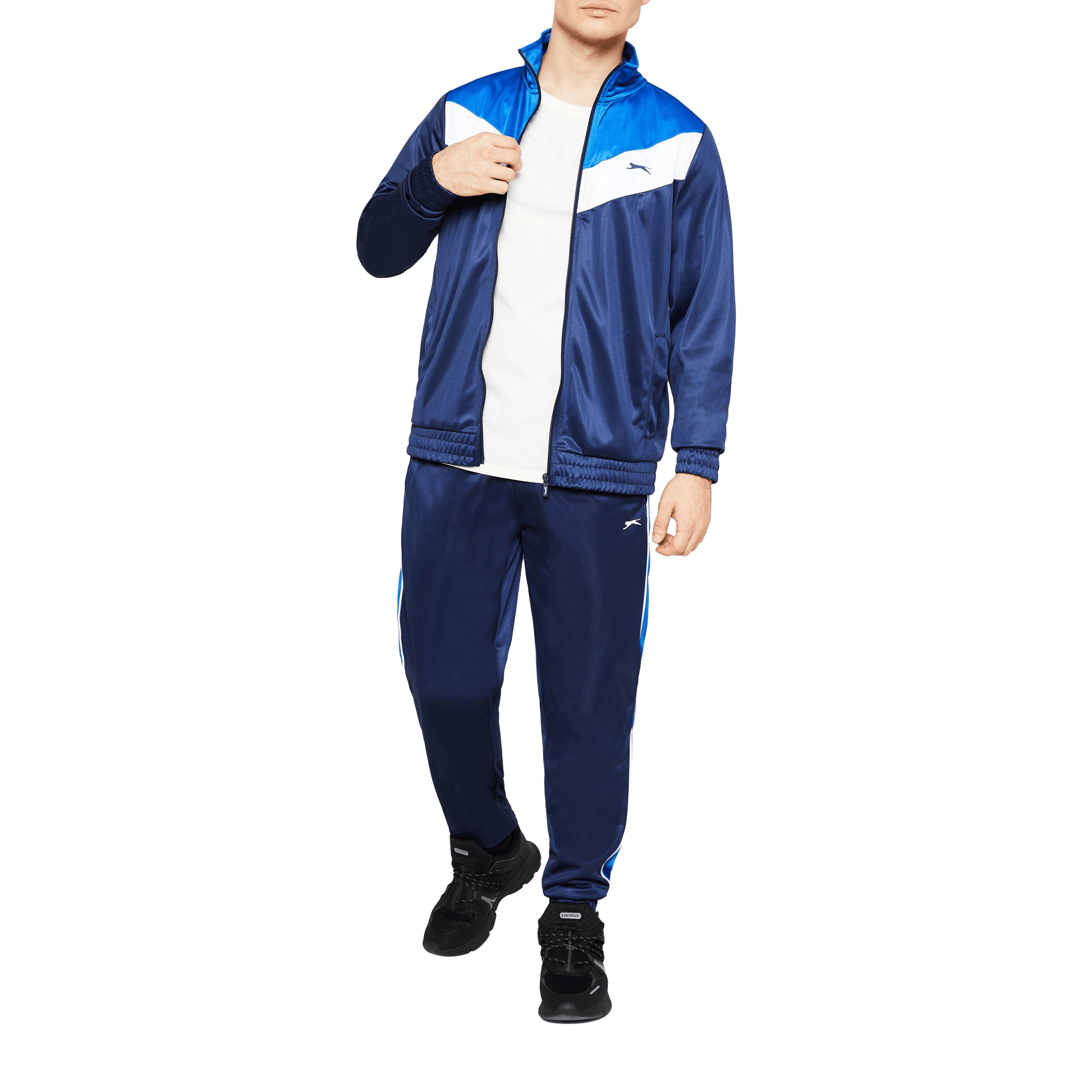 Slazenger Mens Poly Tracksuit Black/Char/Wht | Sports Direct Australia