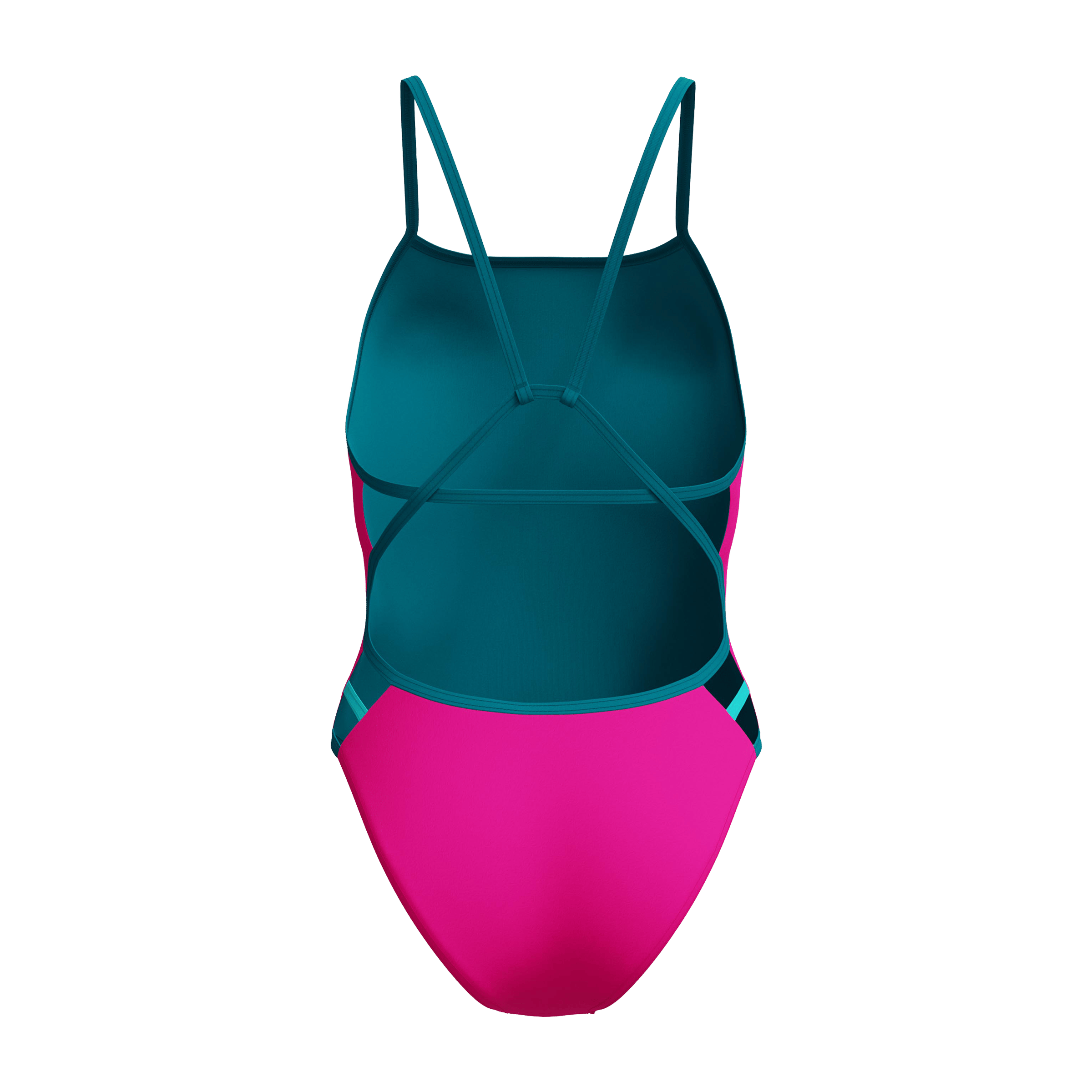 Womens Speedo Solid Tri Back One-Piece Swimsuits 