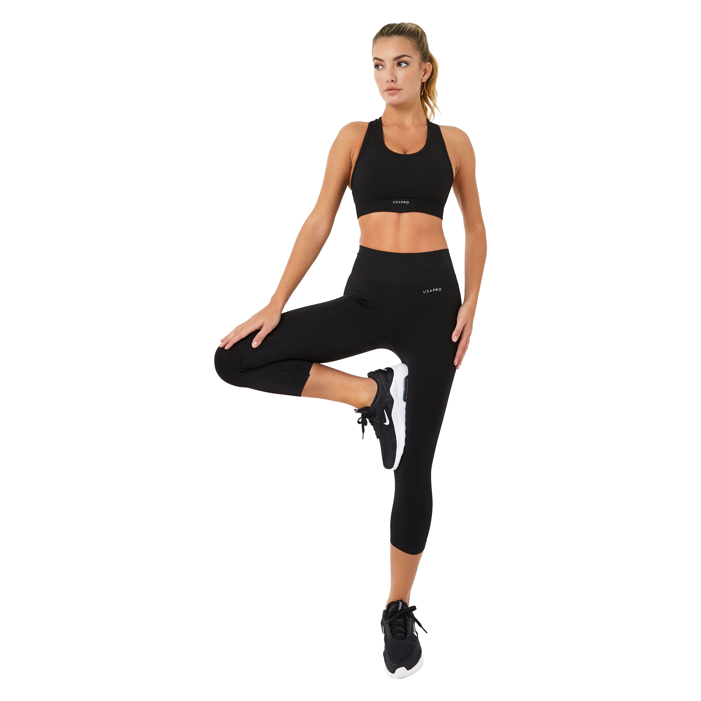 USA Pro Seamless Crop Sports Bra