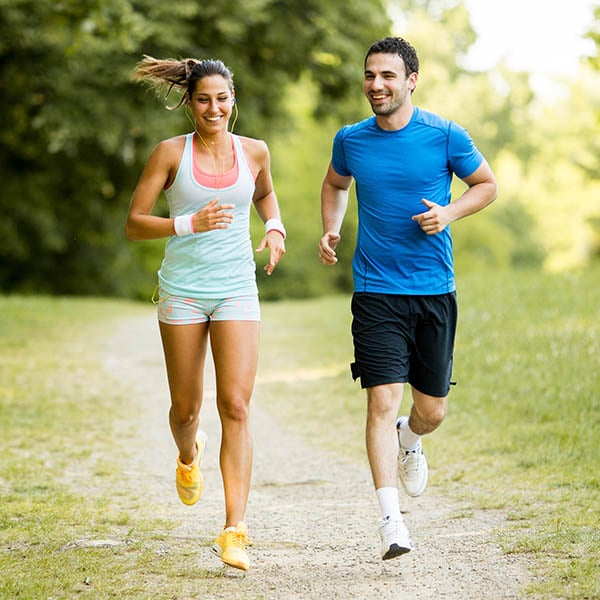 Male & Female Running 