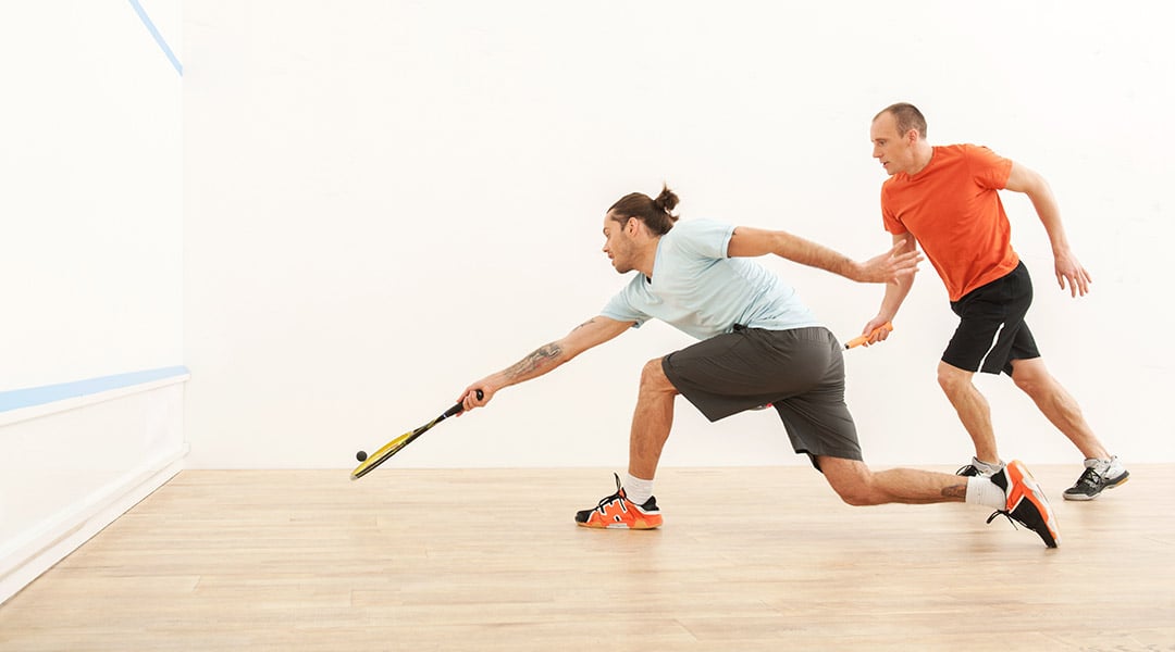 two Male Squash players