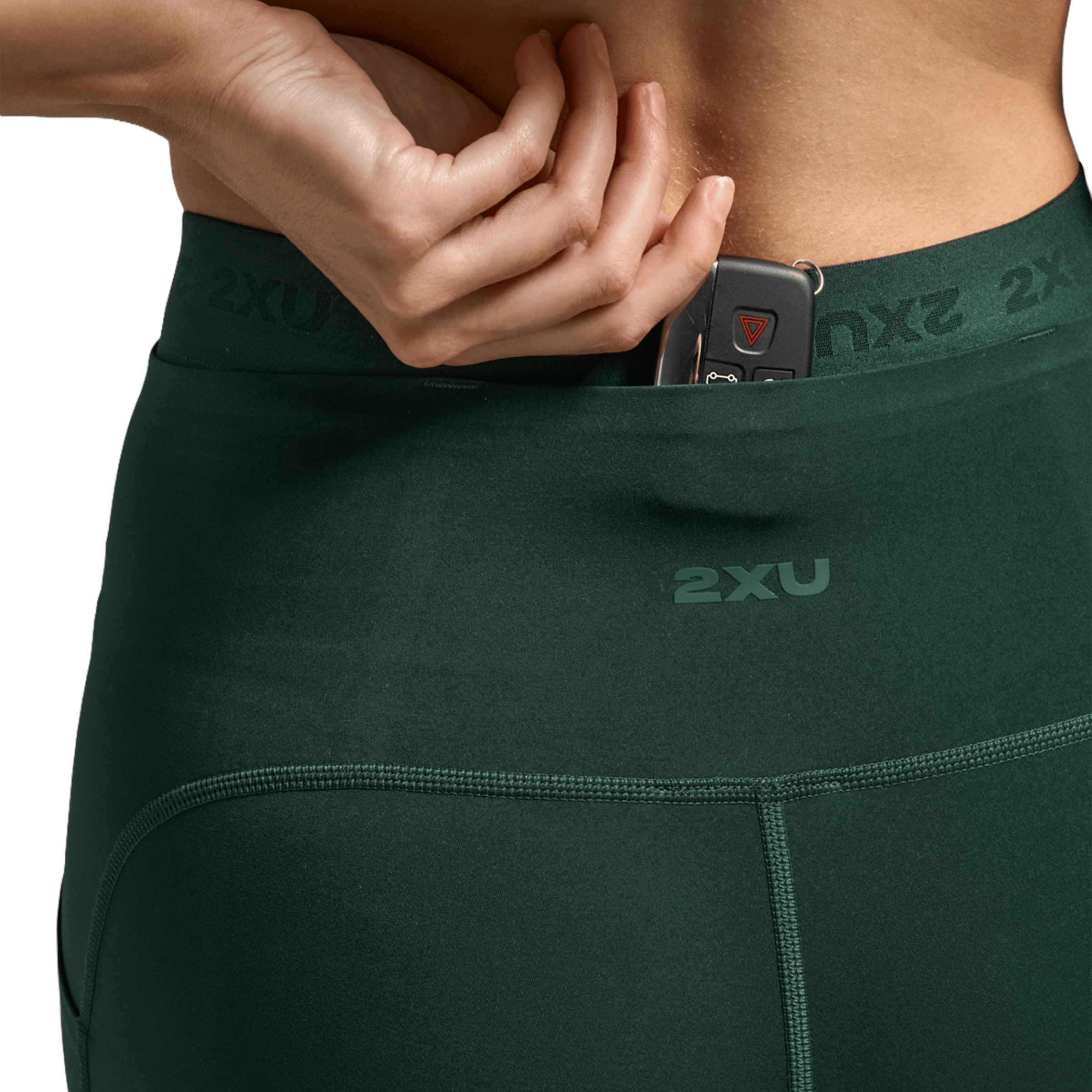 Womens 2XU Form Stash Hi-Rise (7/8 length) Compression Tights