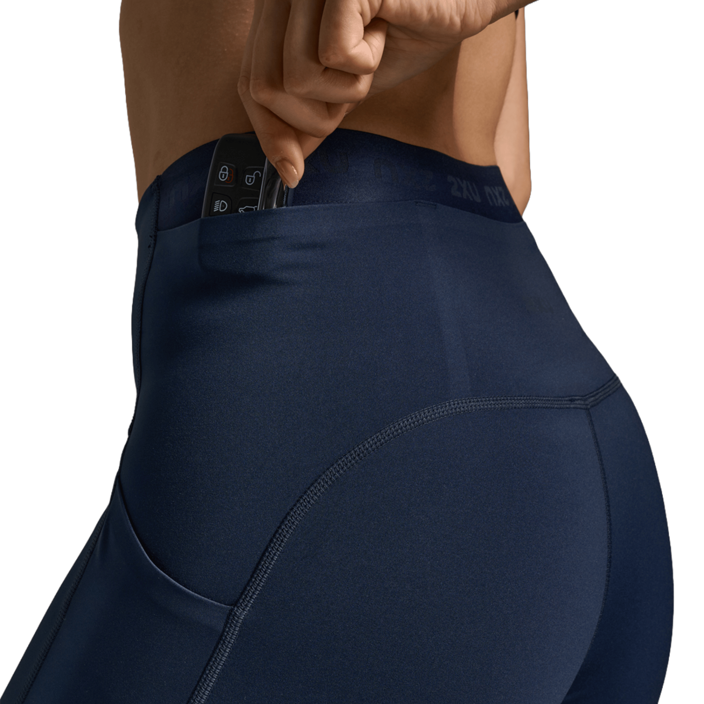 Womens 2XU Form Stash Hi-Rise (7/8 length) Compression Tights