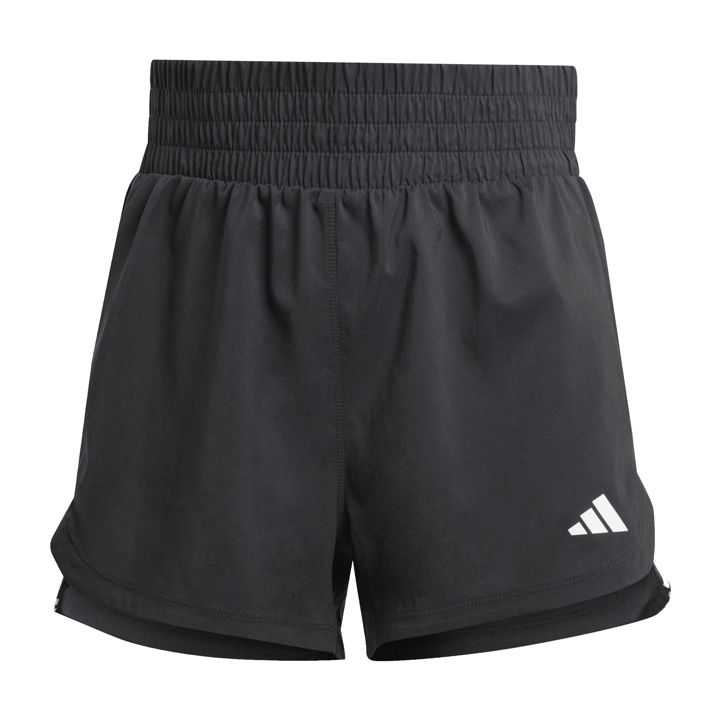 Womens adidas Pacer Training 3-Stripes Woven High-Rise Shorts