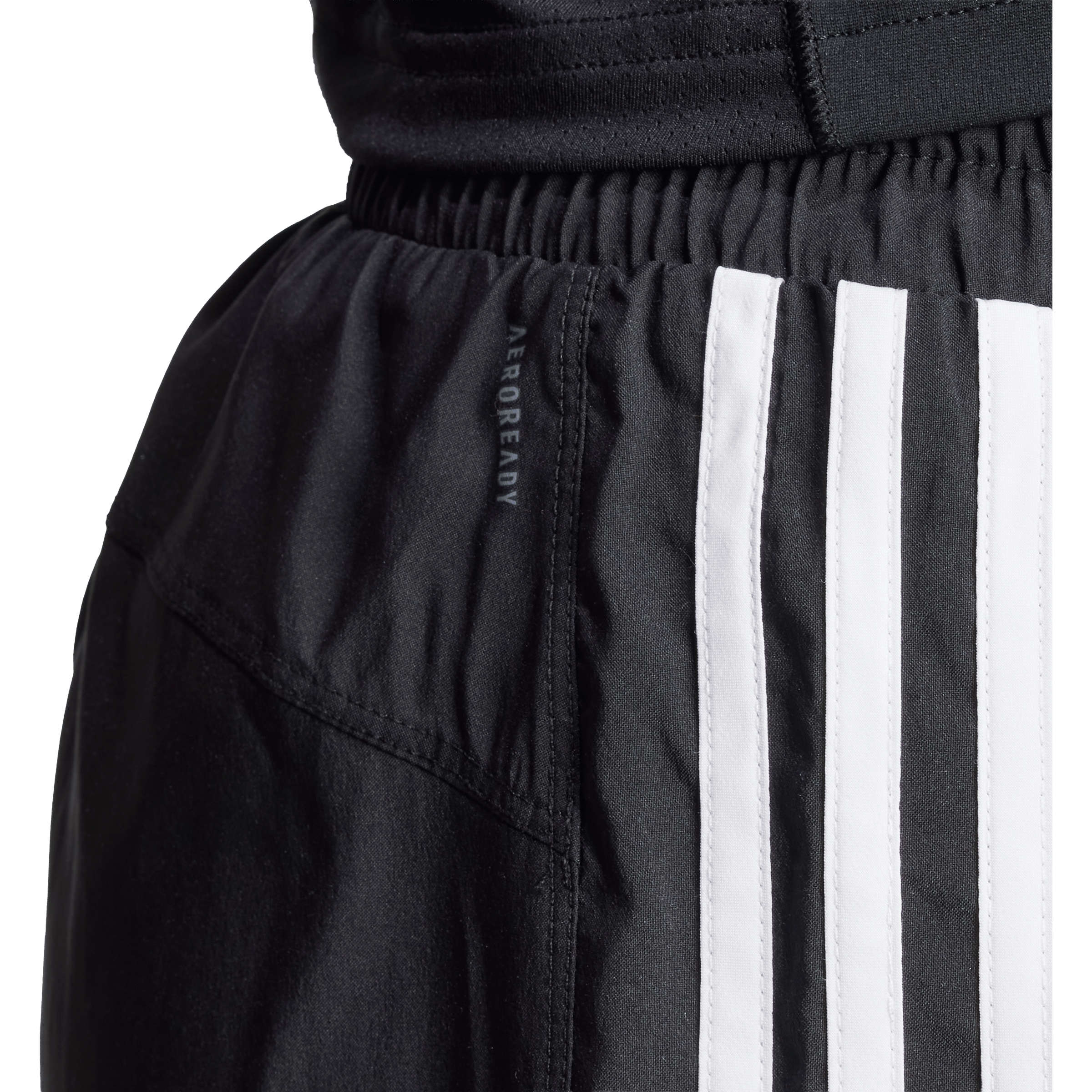 Womens adidas Pacer Training 3-Stripes Woven High-Rise Shorts