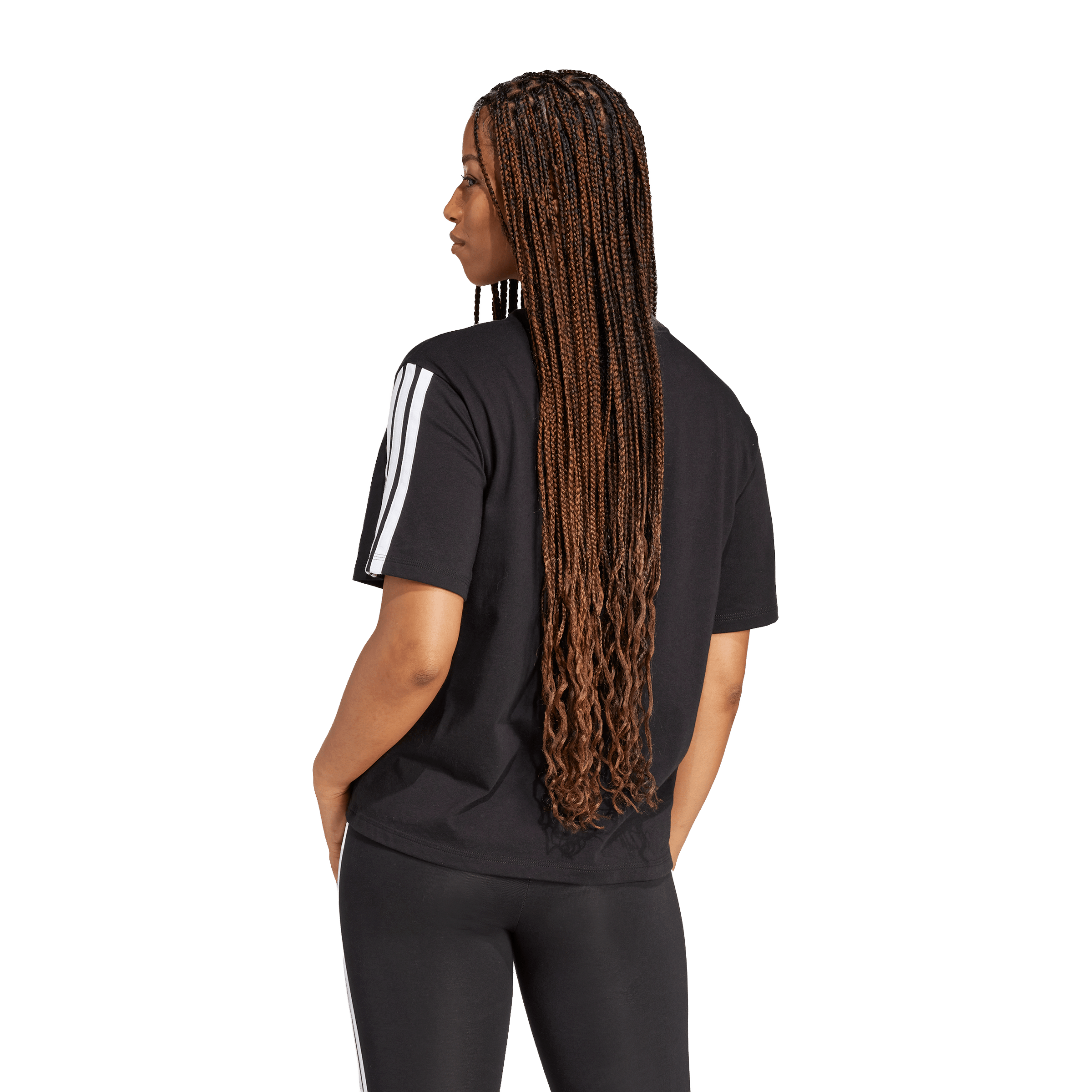 Womens adidas Essentials 3-Stripes Boyfriend Tee