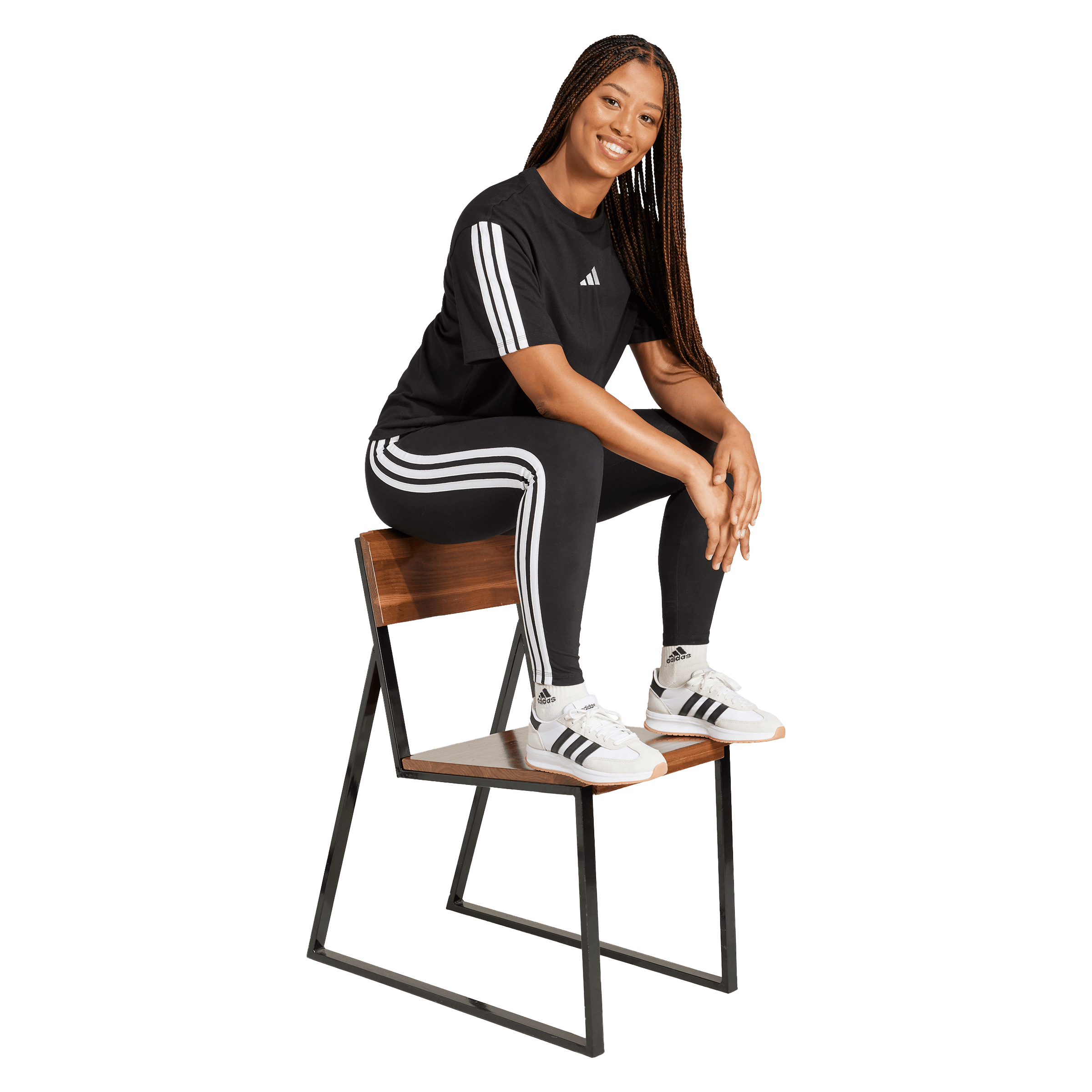 Womens adidas Essentials 3-Stripes Boyfriend Tee