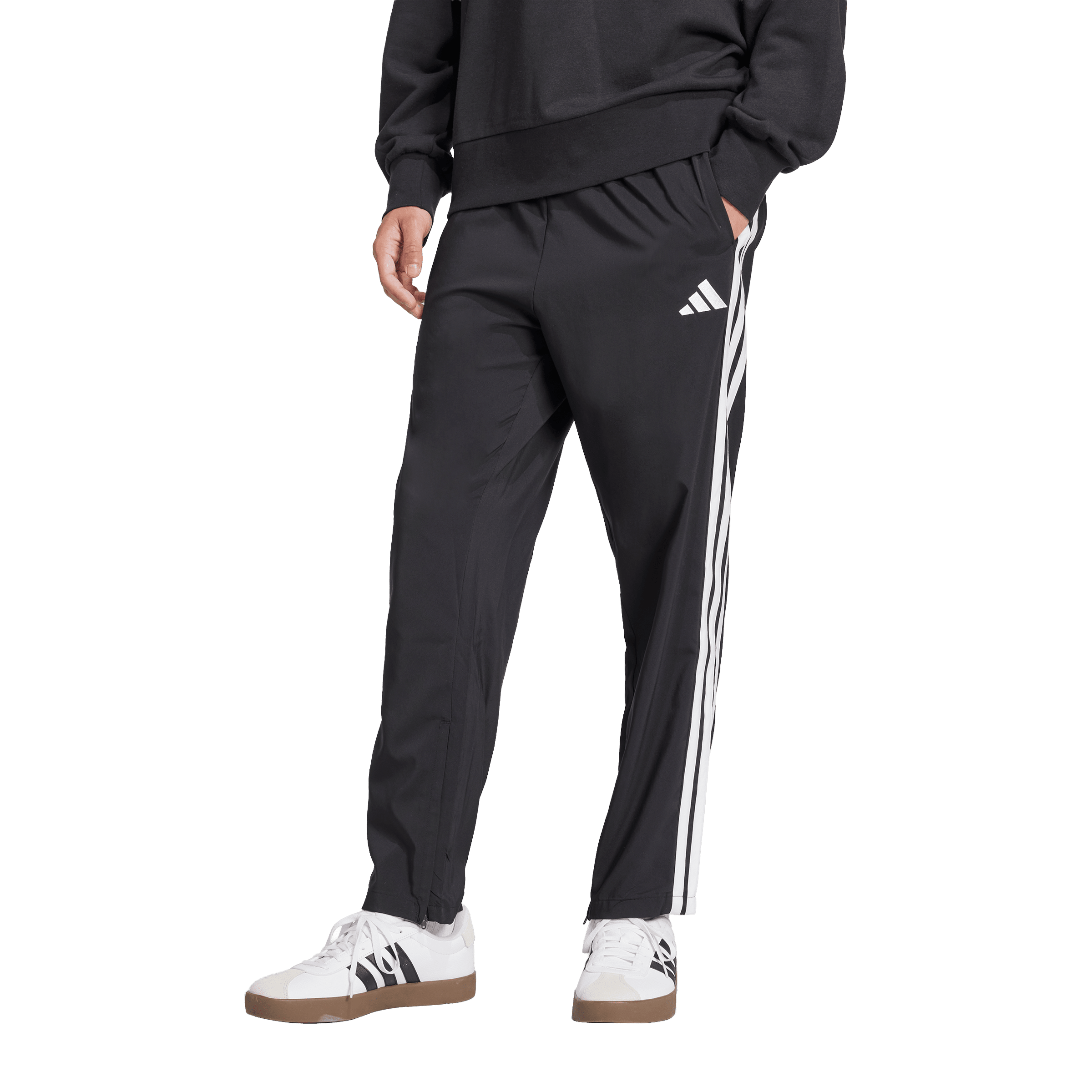 Mens adidas Essentials 3-Stripes Open Hem Stanford Pants