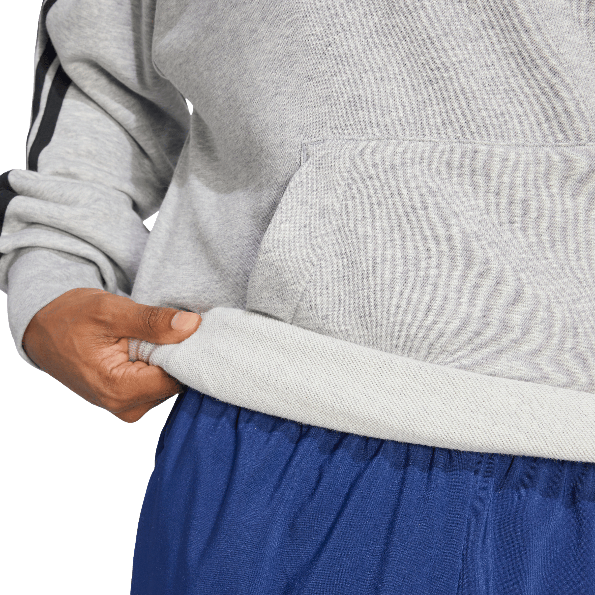 Mens adidas Essentials 3-Stripes French Terry Hoodie