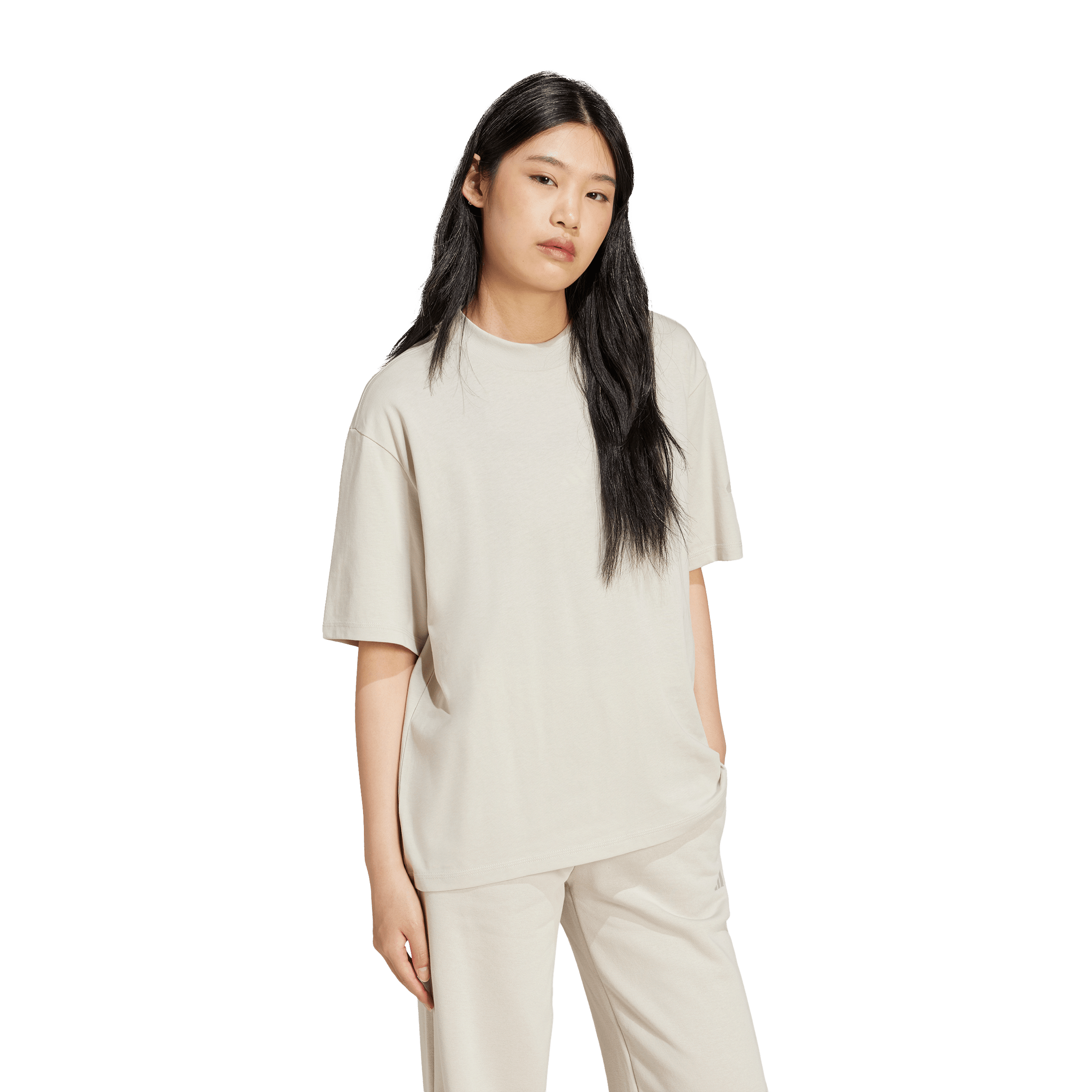 Womens adidas Essentials Contemporary Logo Boyfriend Tee