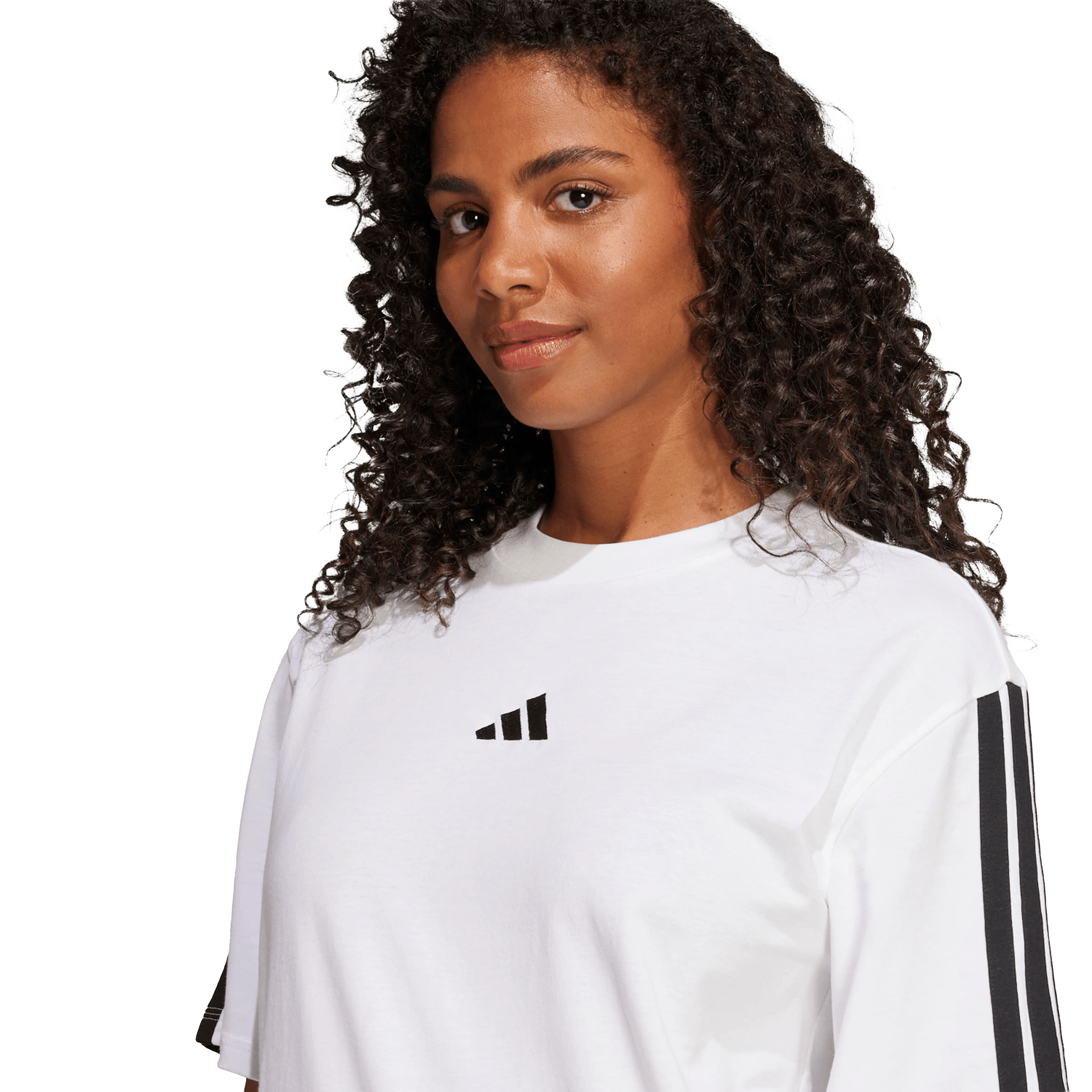 Womens adidas Essentials 3-Stripes Boyfriend Tee