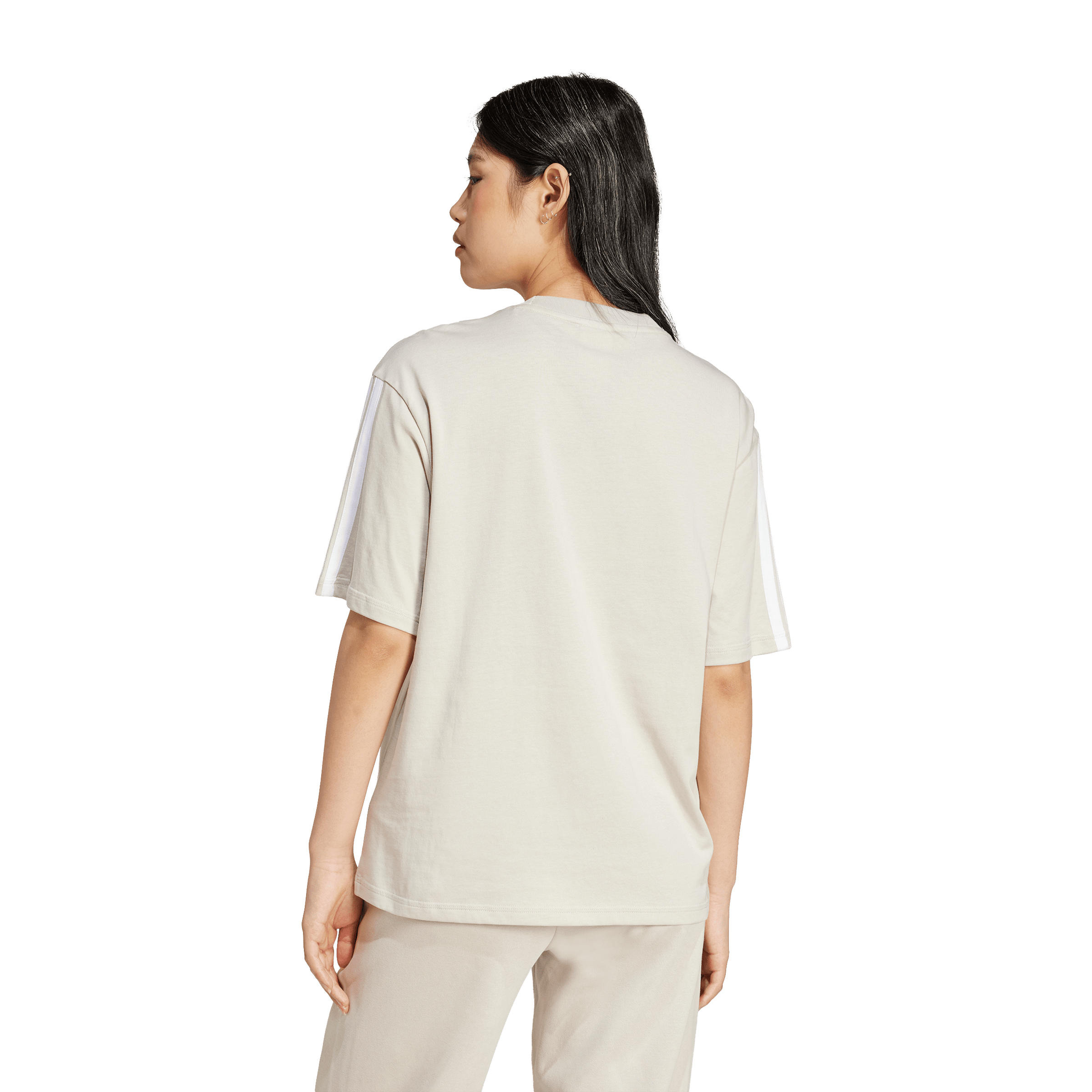 Womens adidas Essentials 3 Stripes Boyfriend Tee