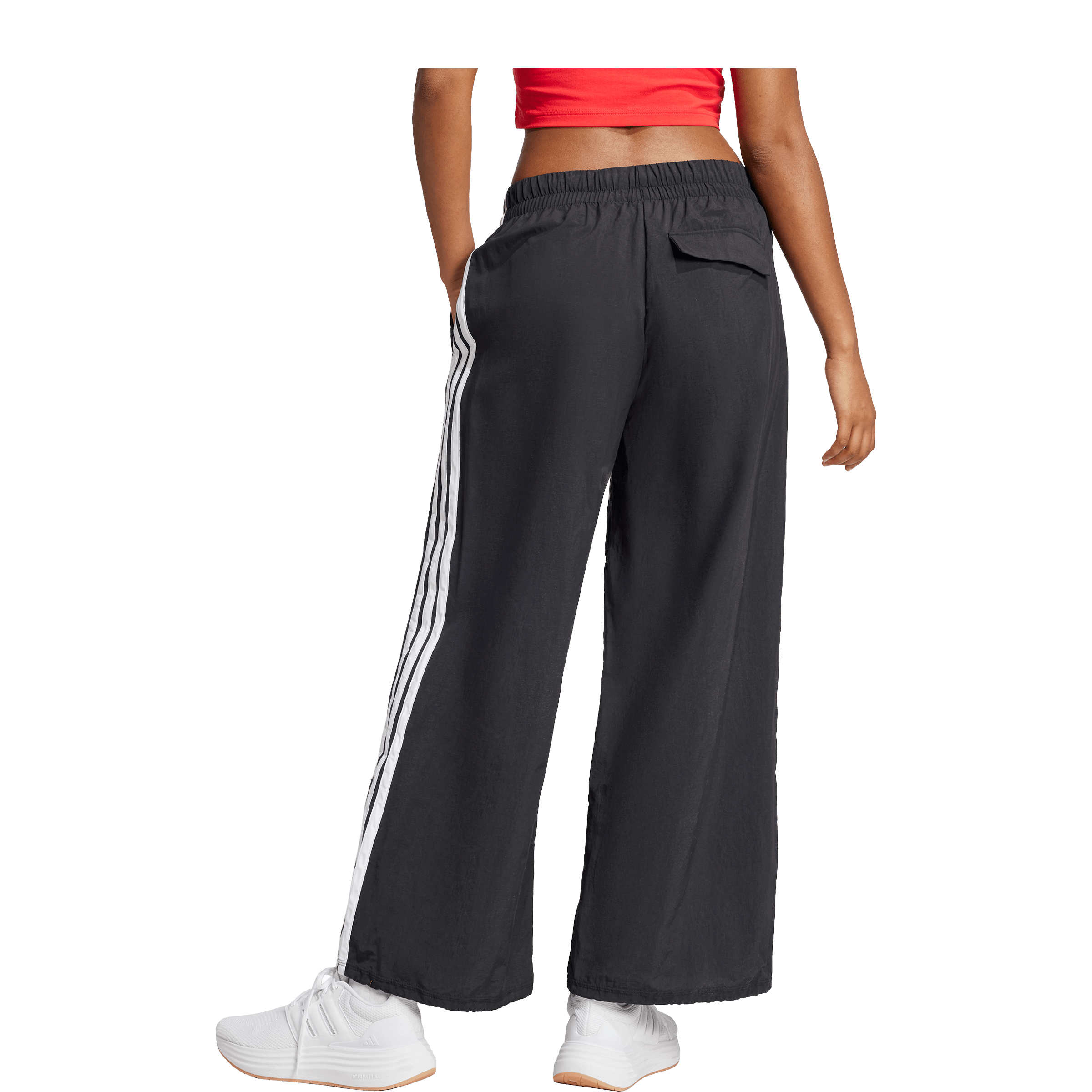 Womens adidas Essentials 3 Stripes Lifestyle Woven Parachute Pants