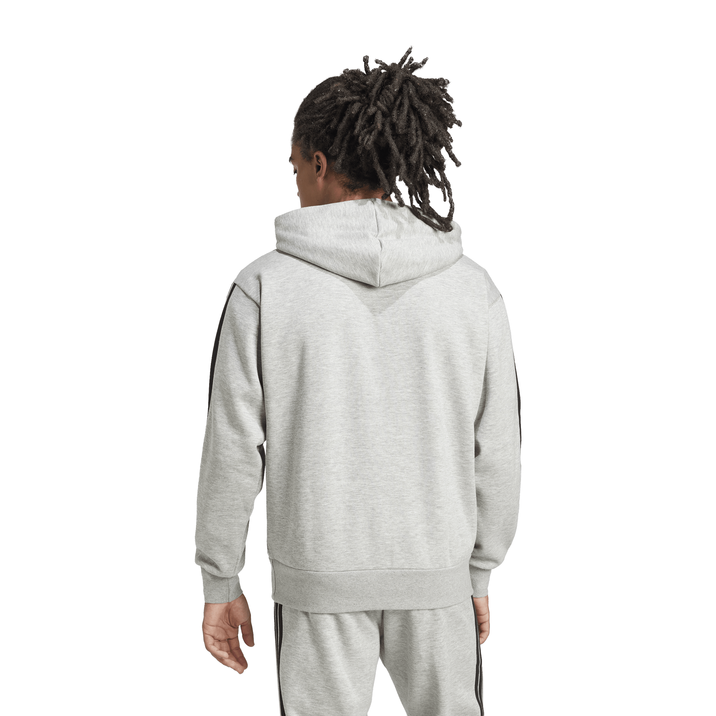 Mens adidas Essentials 3-Stripes Fleece Hoodie