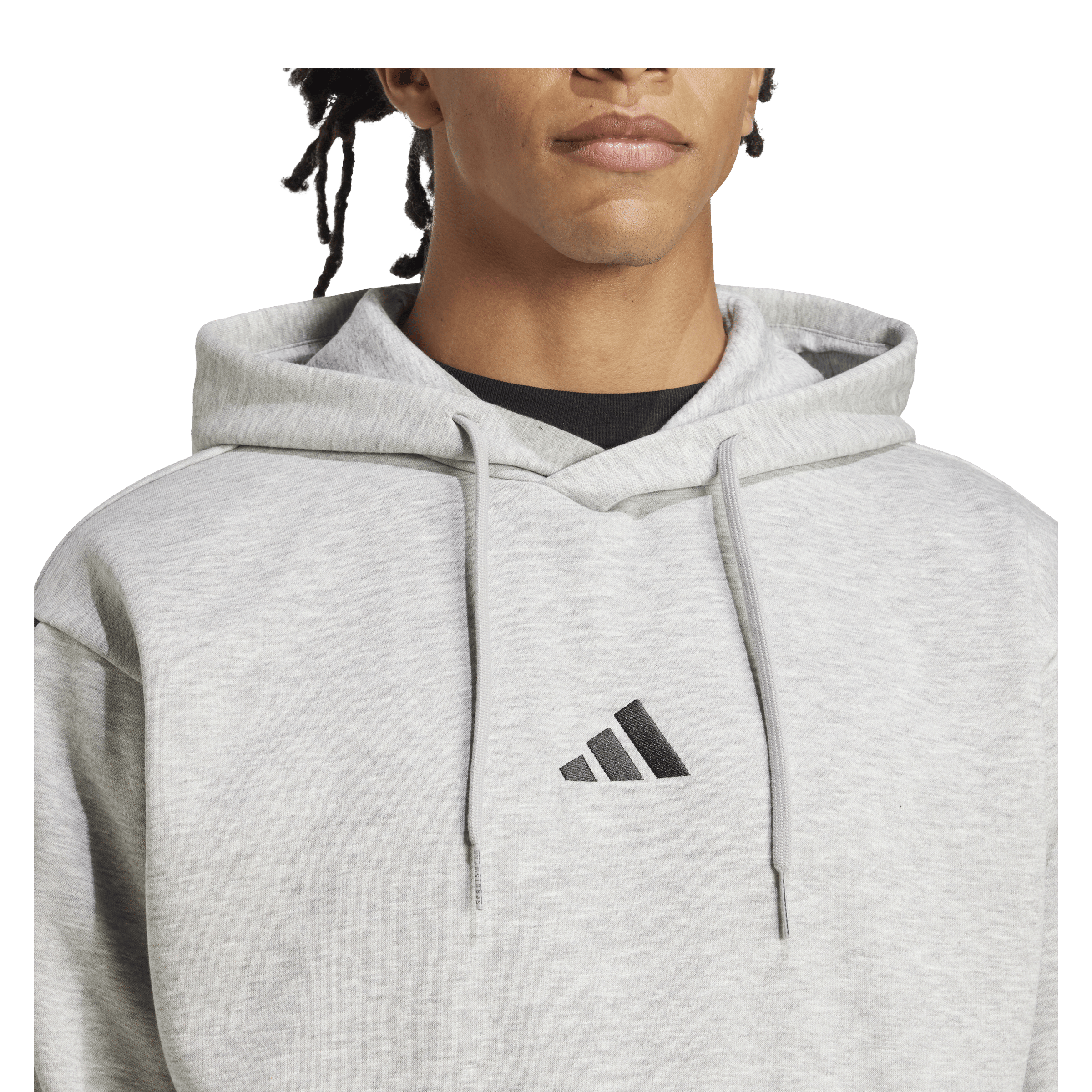 Mens adidas Essentials 3-Stripes Fleece Hoodie