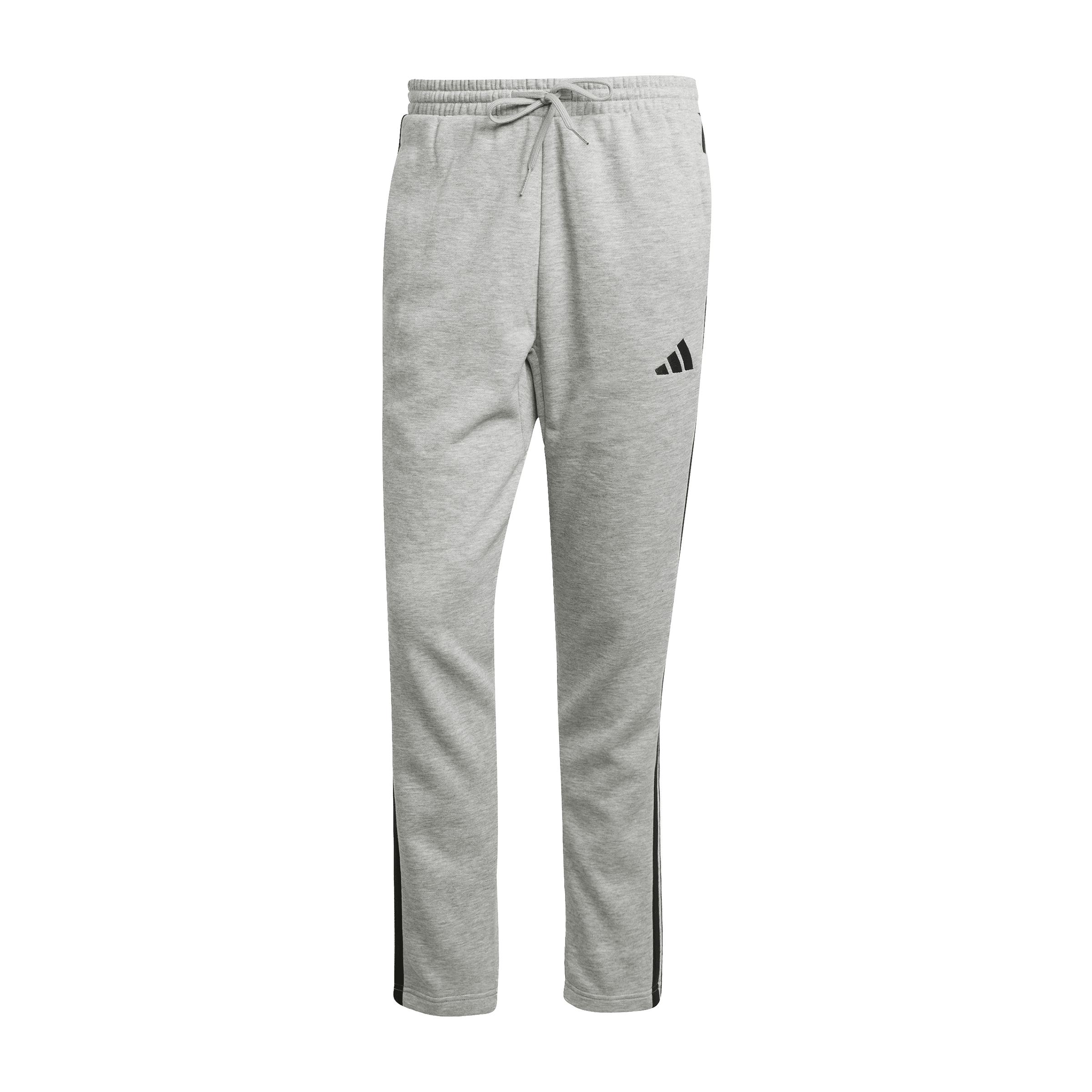Mens adidas Essentials 3-Stripes Open Hem Fleece Pants