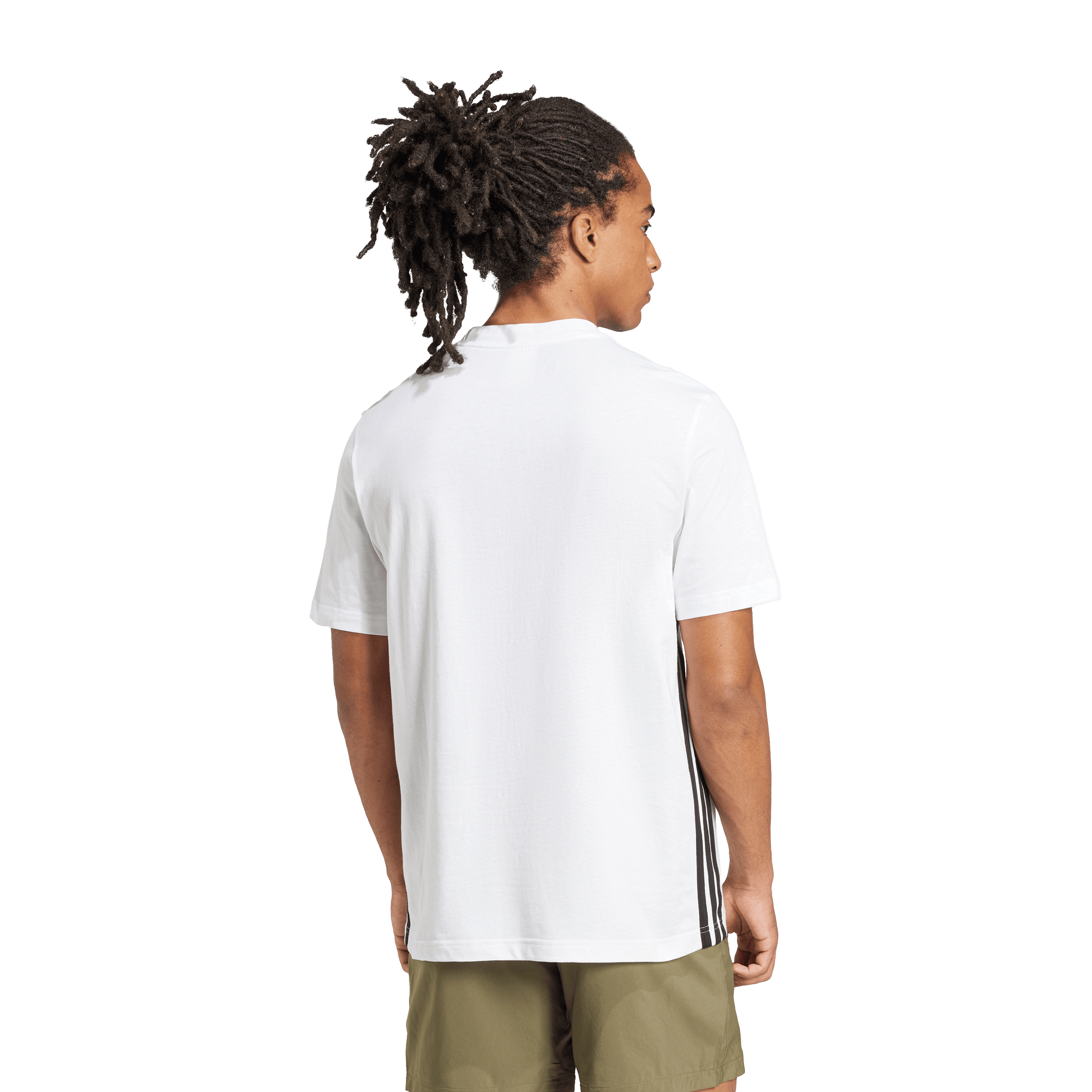 Mens adidas Essentials 3-Stripes Single Jersey Tee