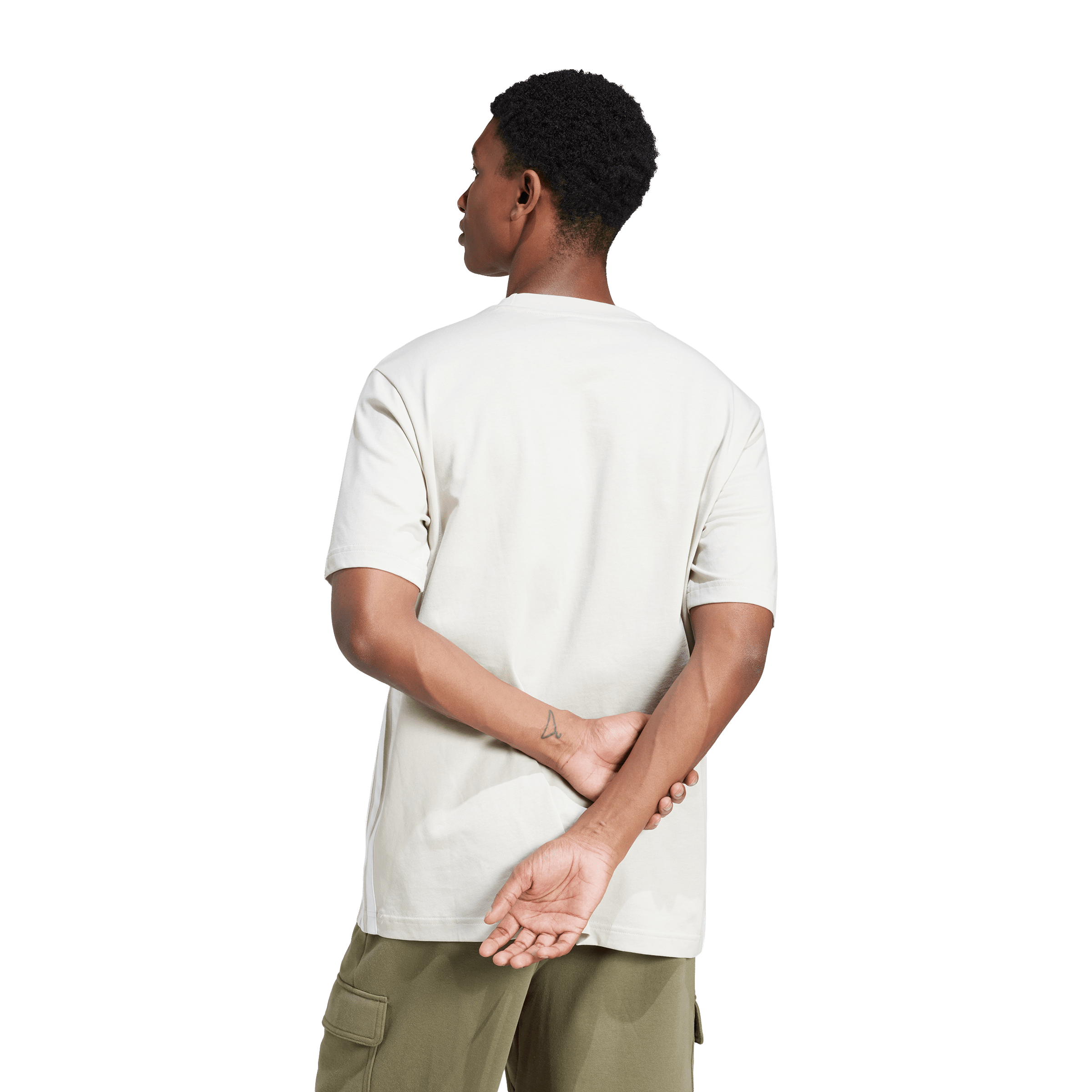 Mens adidas Essentials 3-Stripes Single Jersey Tee