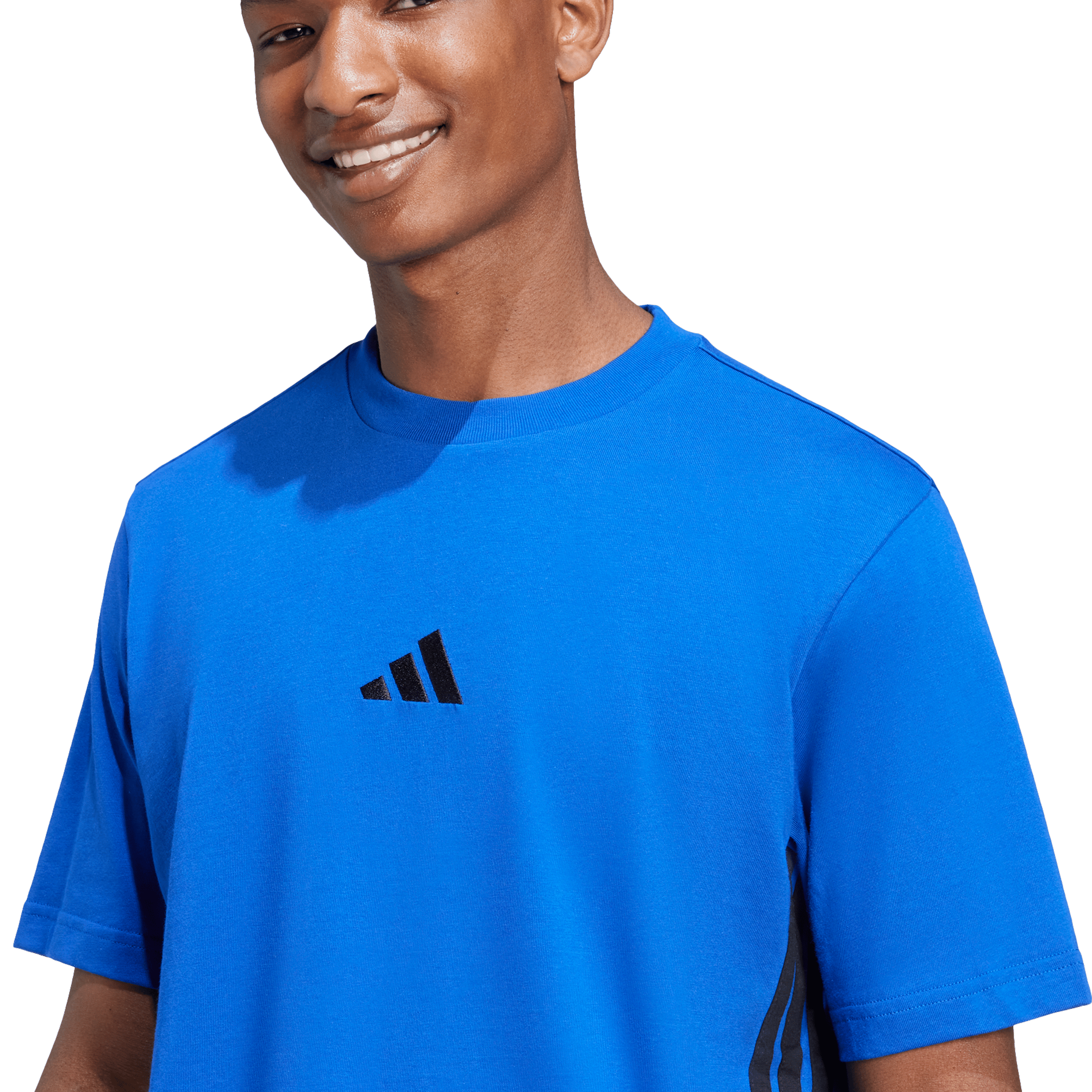 Mens adidas Essentials 3-Stripes Single Jersey Tee