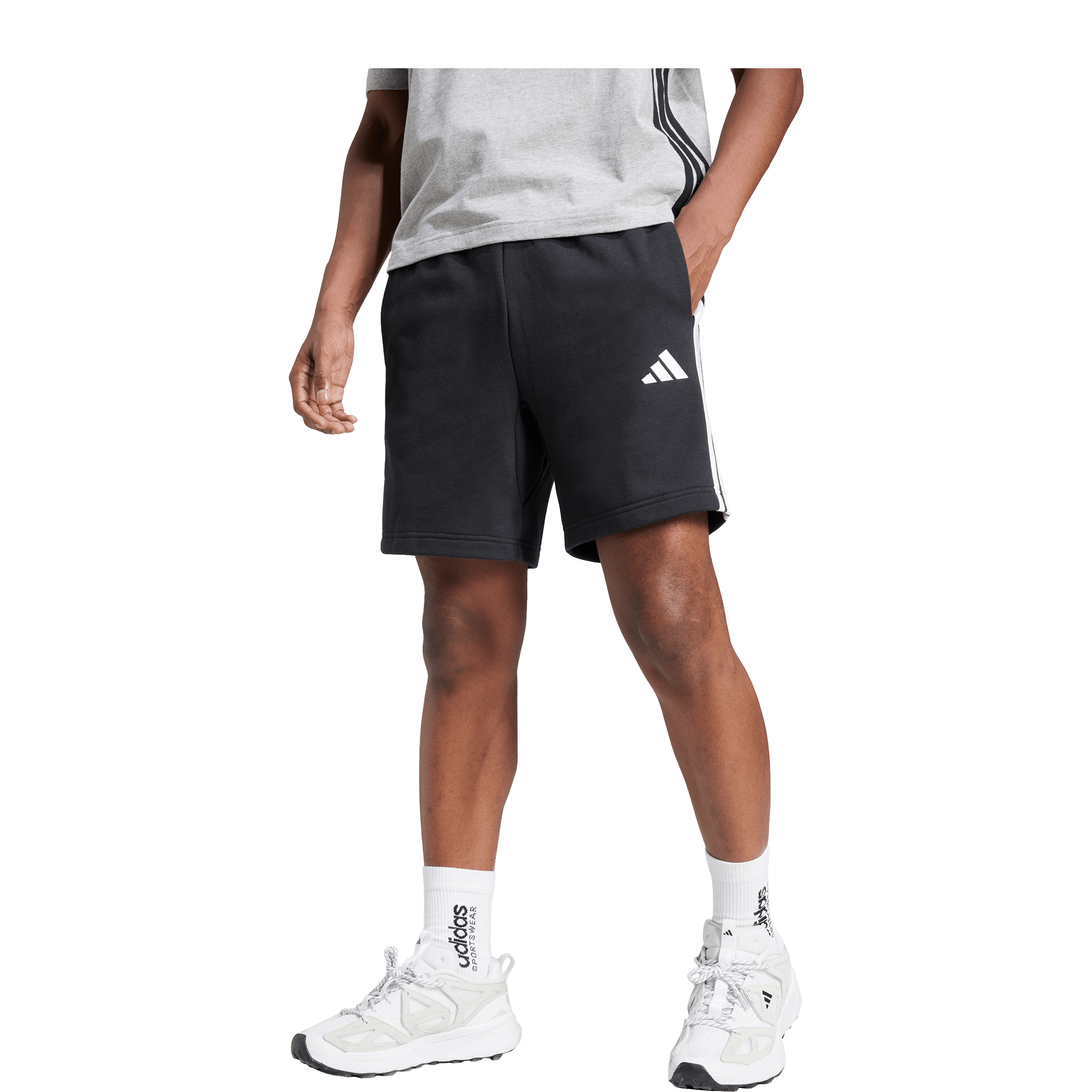 Mens adidas Essentials 3-Stripes French Terry Shorts
