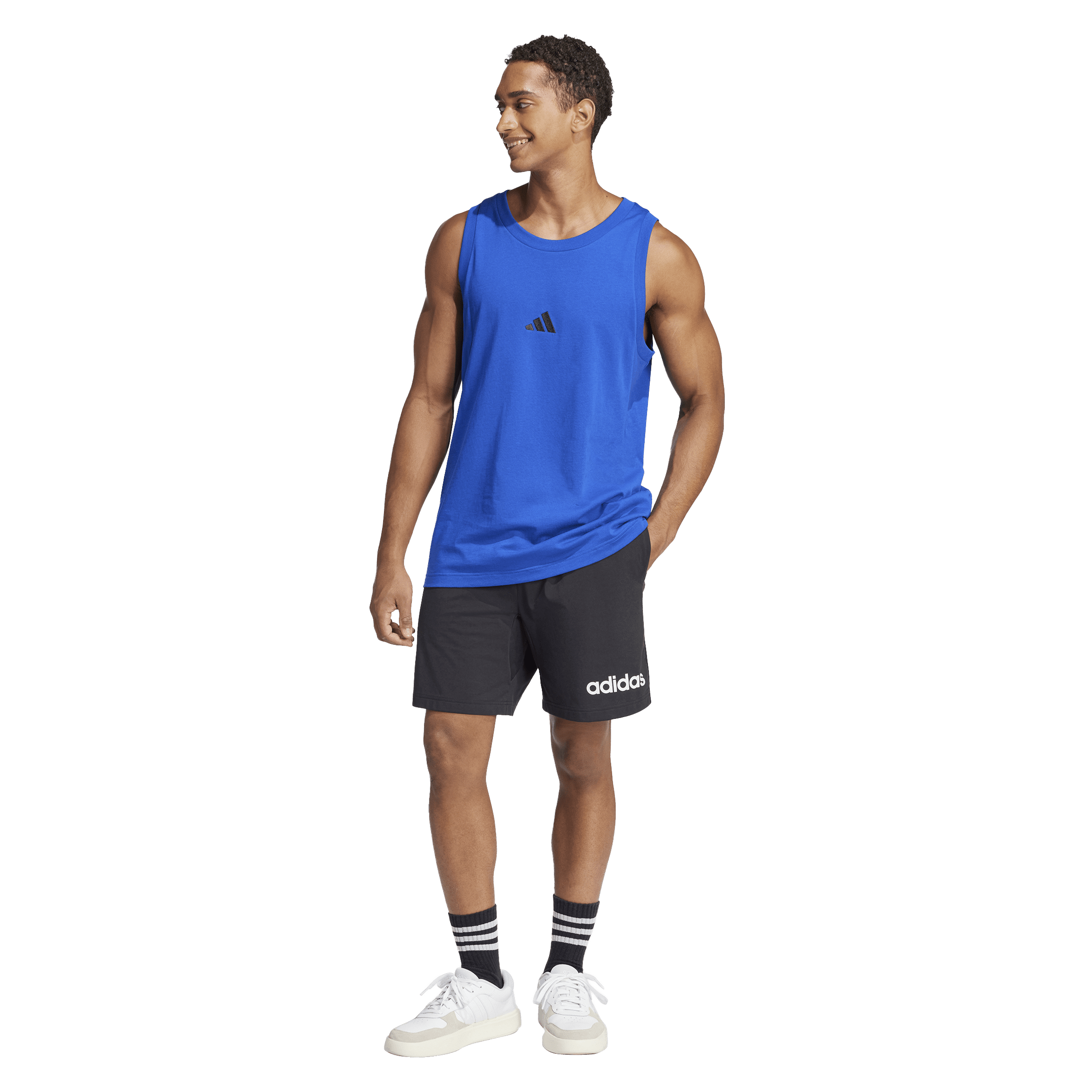 Mens adidas Essentials Small Logo Tank Top