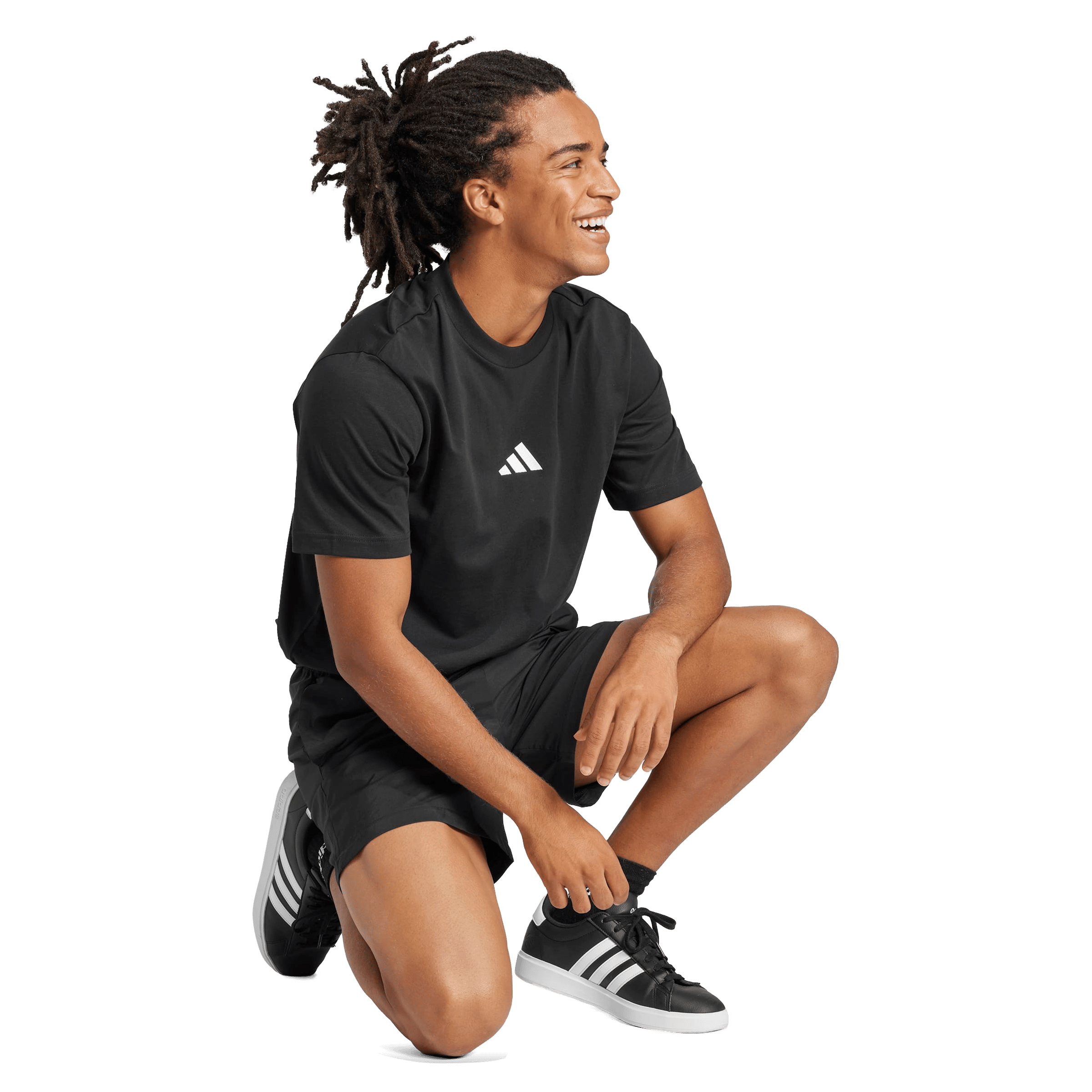 Mens adidas Essentials Small Logo Single Jersey Tee