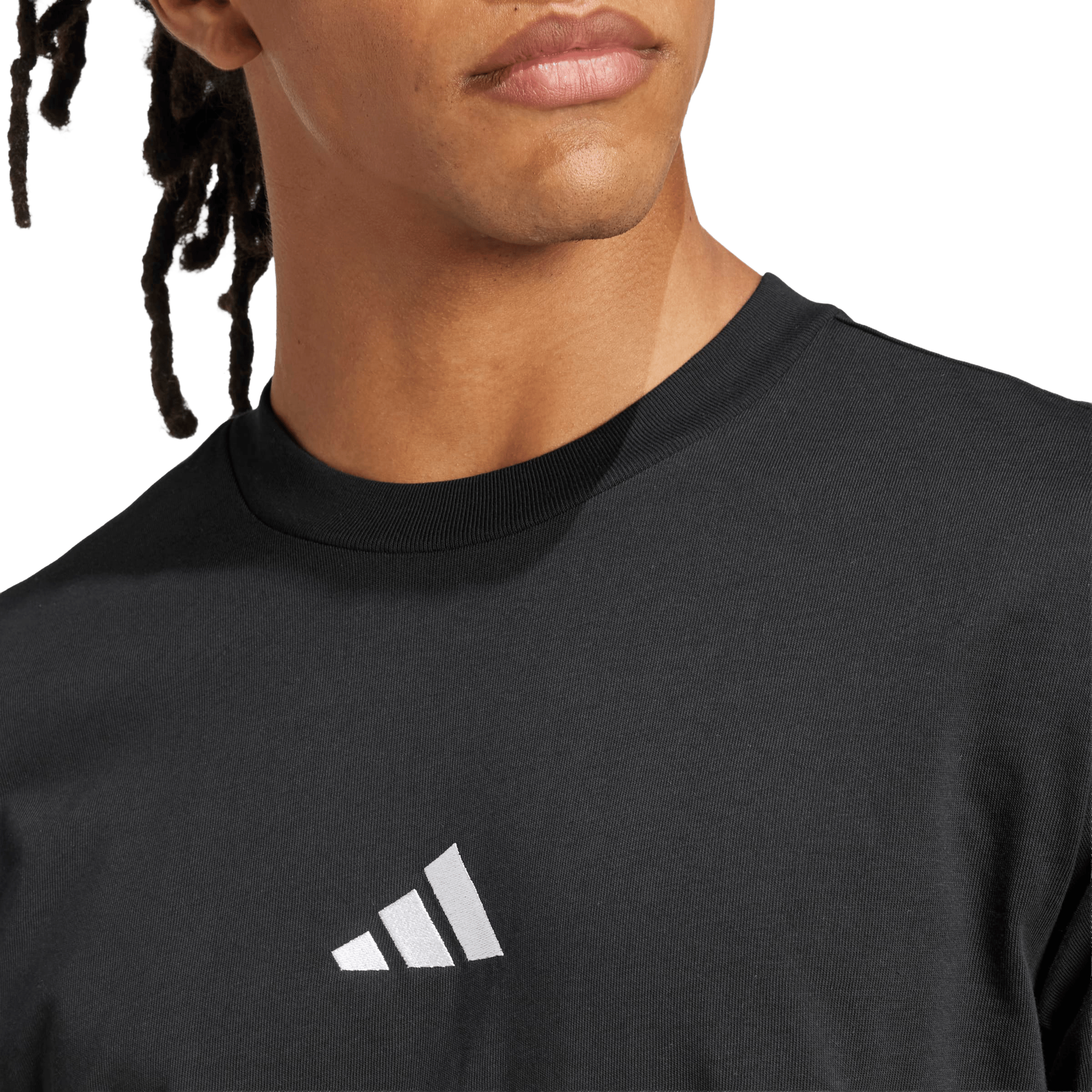 Mens adidas Essentials Small Logo Single Jersey Tee