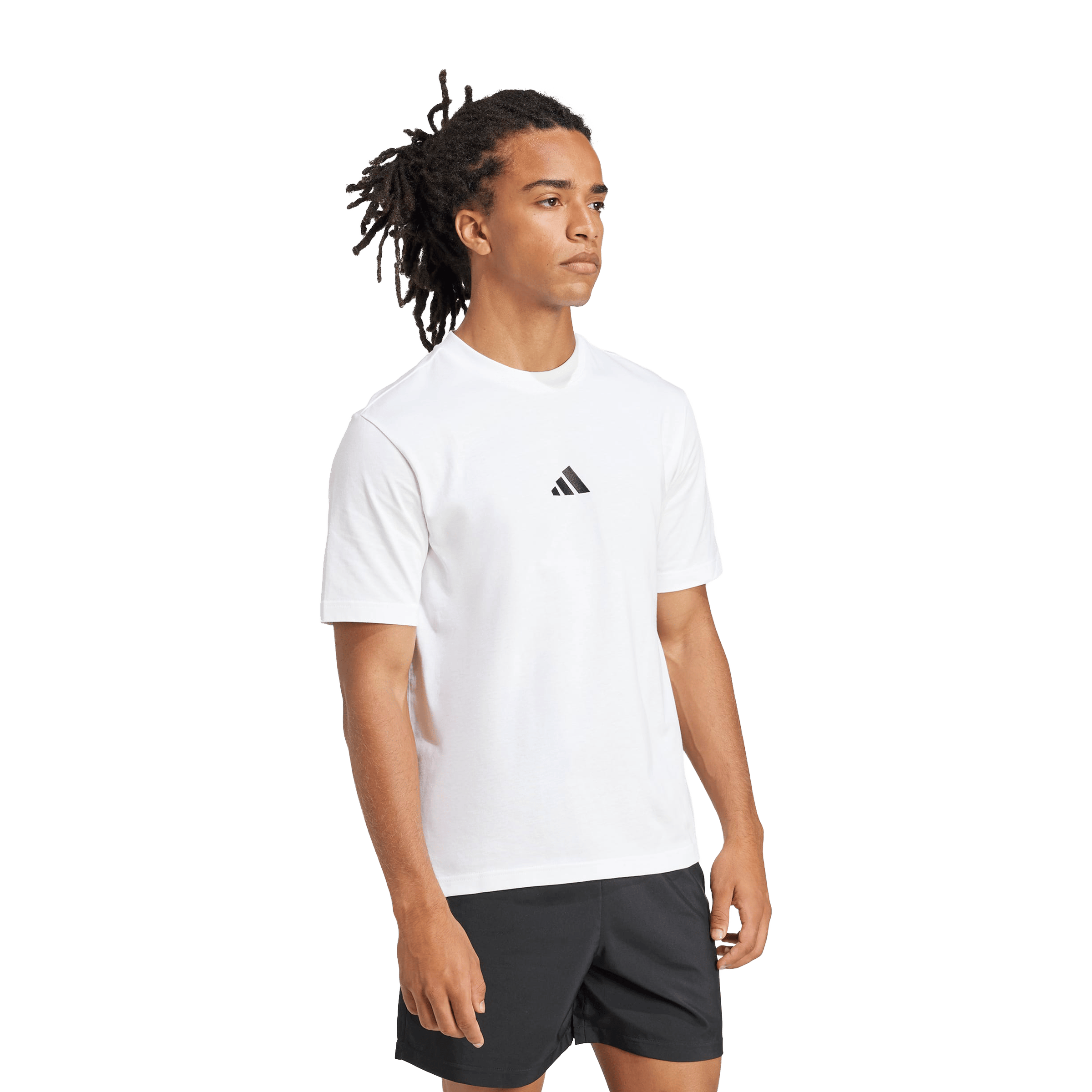Mens adidas Essentials Small Logo Single Jersey Tee