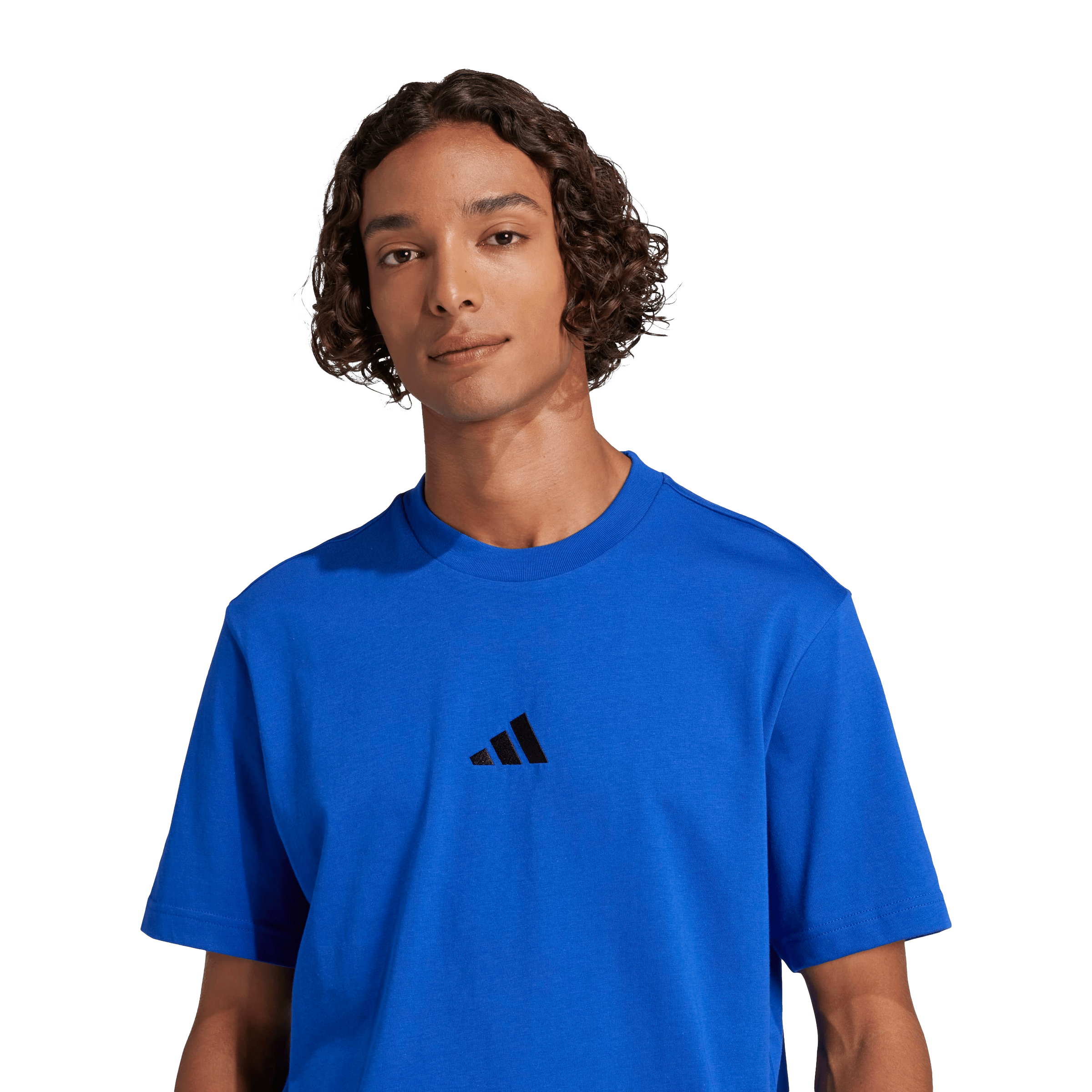 Mens adidas Essentials Small Logo Single Jersey Tee