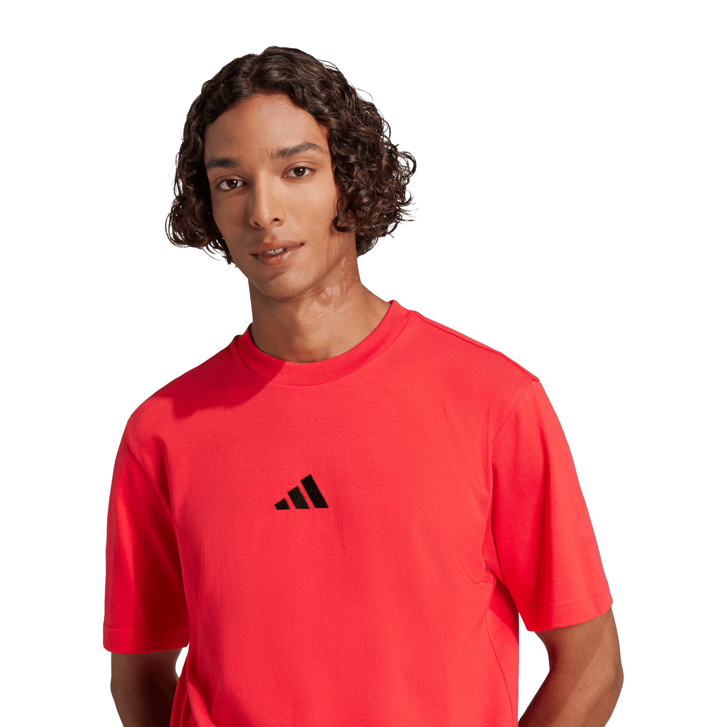 Mens adidas Essentials Small Logo Single Jersey Tee