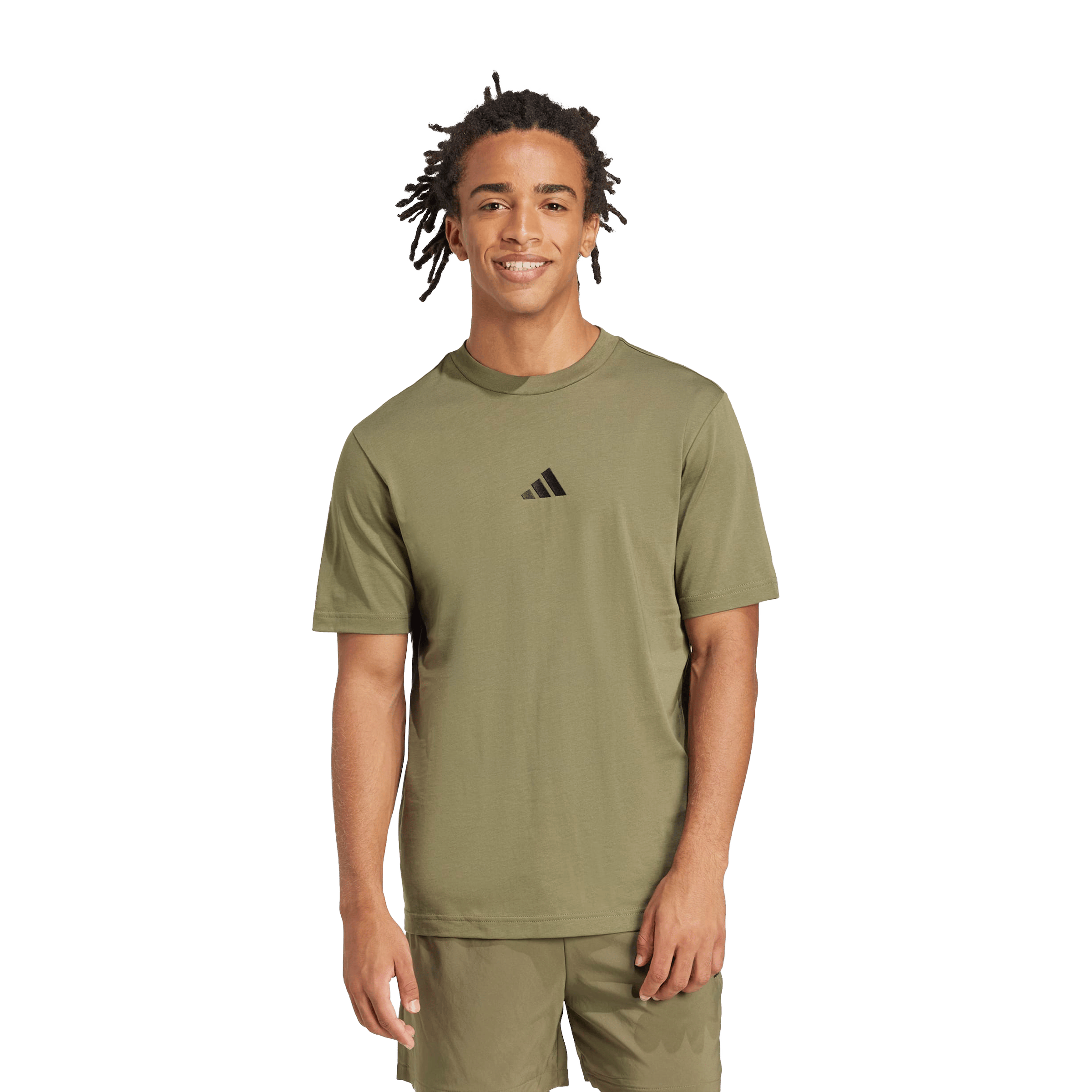 Mens adidas Essentials Small Logo Single Jersey Tee