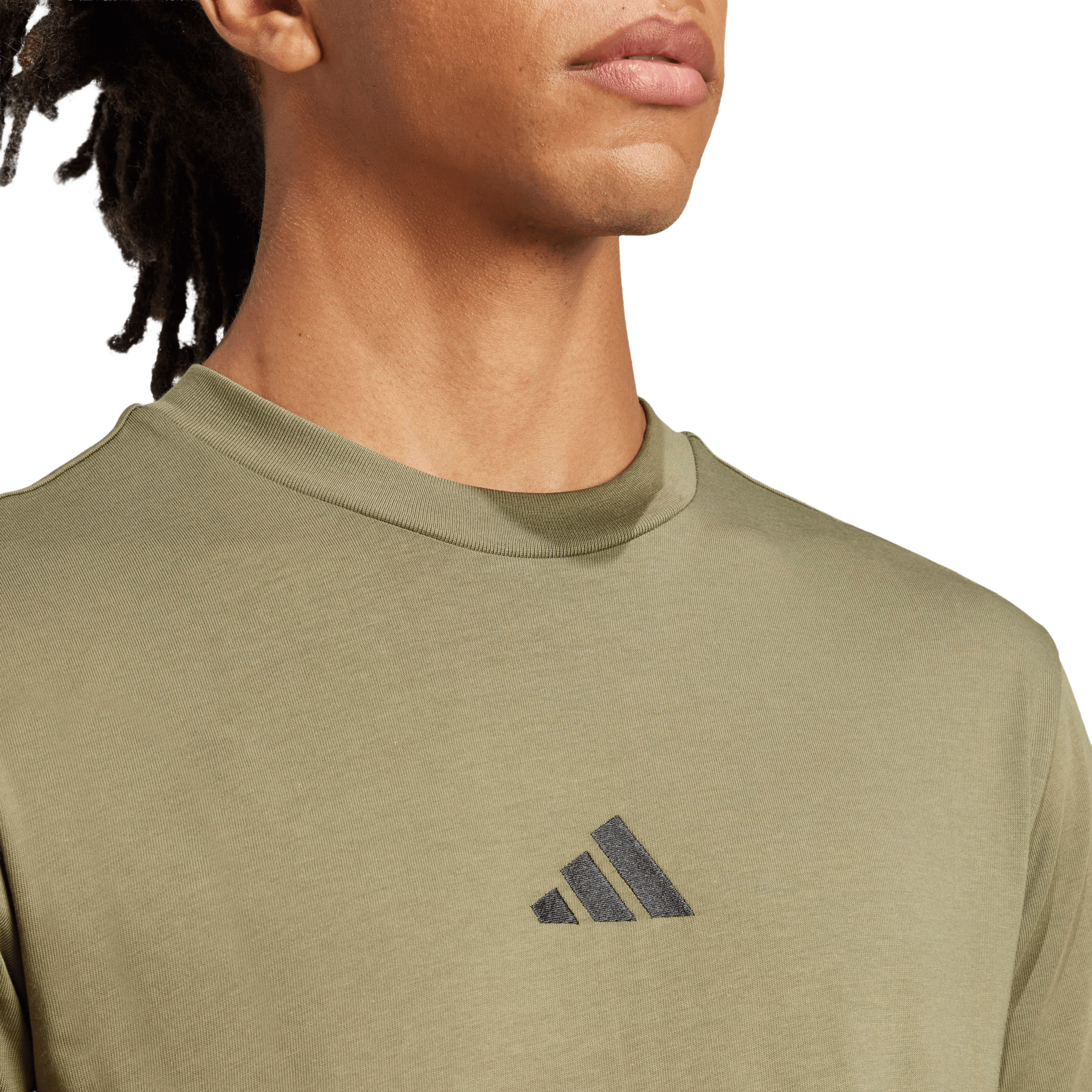 Mens adidas Essentials Small Logo Single Jersey Tee